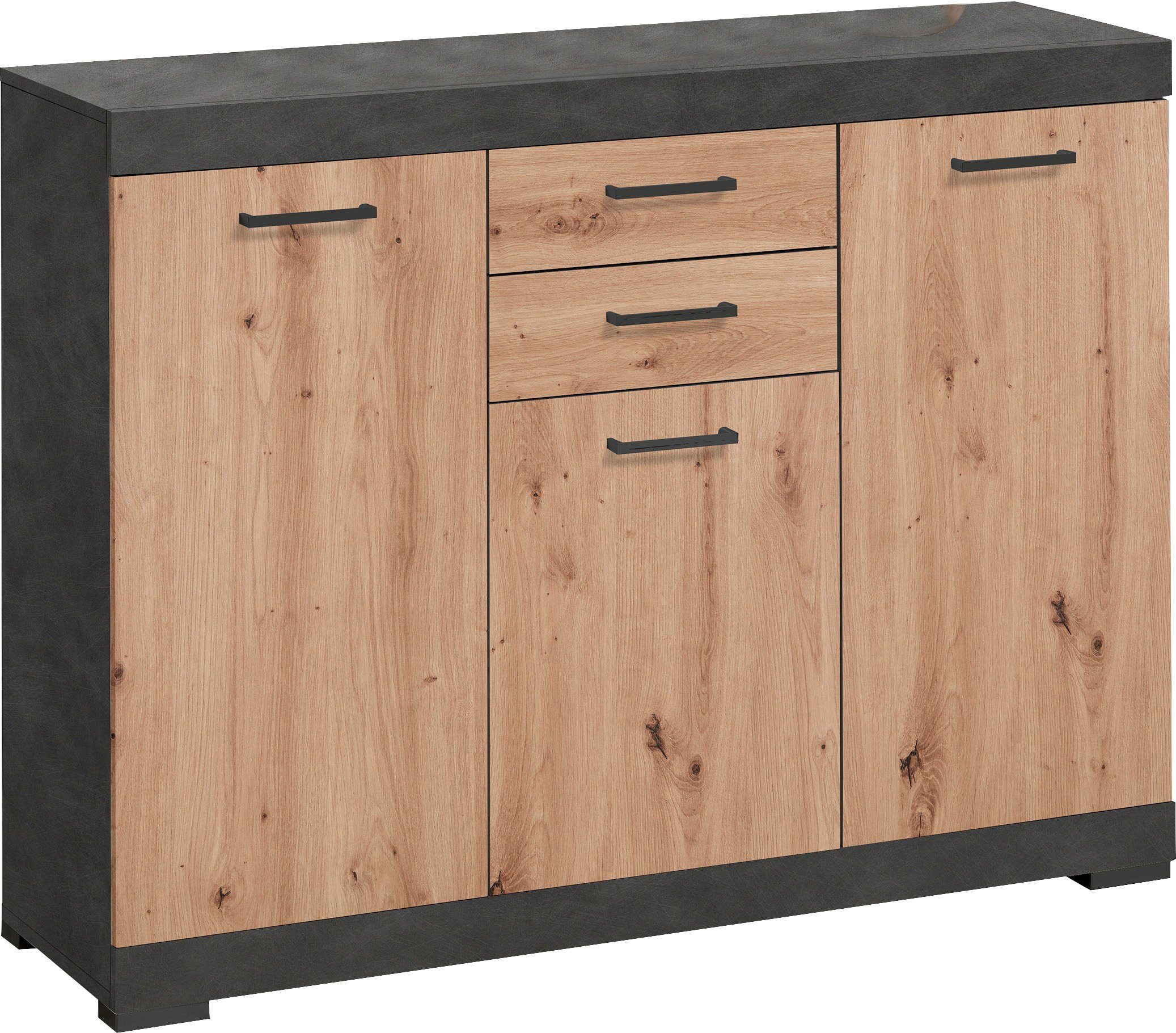 FMD Kommode Bristol 3, Mehrzweckschrank, in verschiedenen Tiefen, Breite: 120 cm