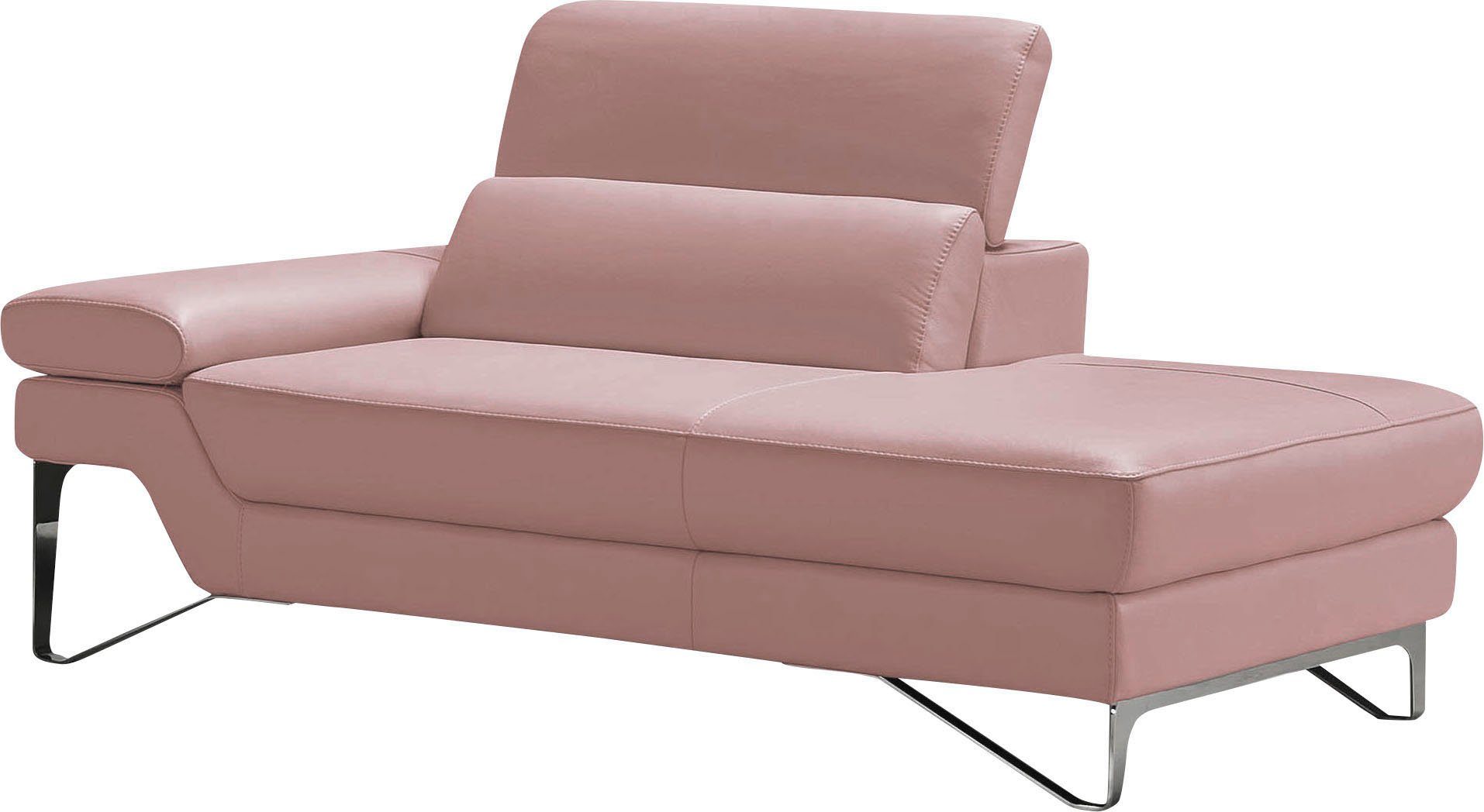 Egoitaliano Ottomane Princess, elegantes Designsofa mit erstklassigem Sitzkomfort, inkl. verstellbarem Kopfteil und edle Designmetallfüße