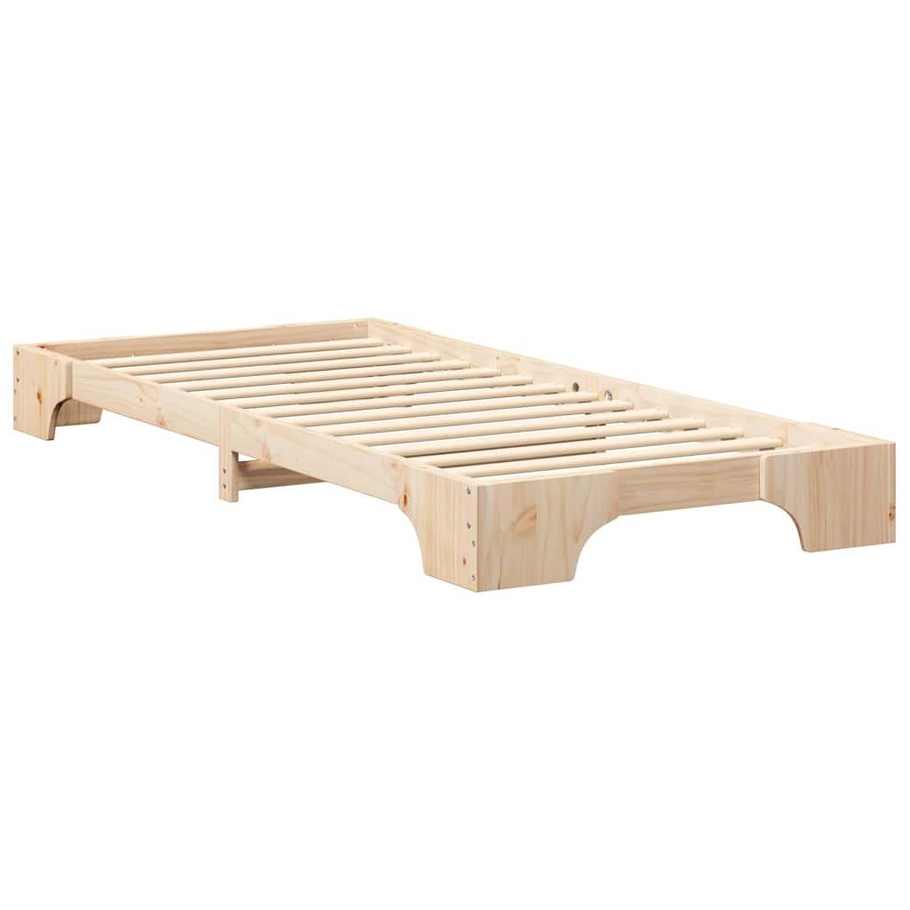 vidaXL Bett Bodenbettgestell Braun 80 x günstig online kaufen