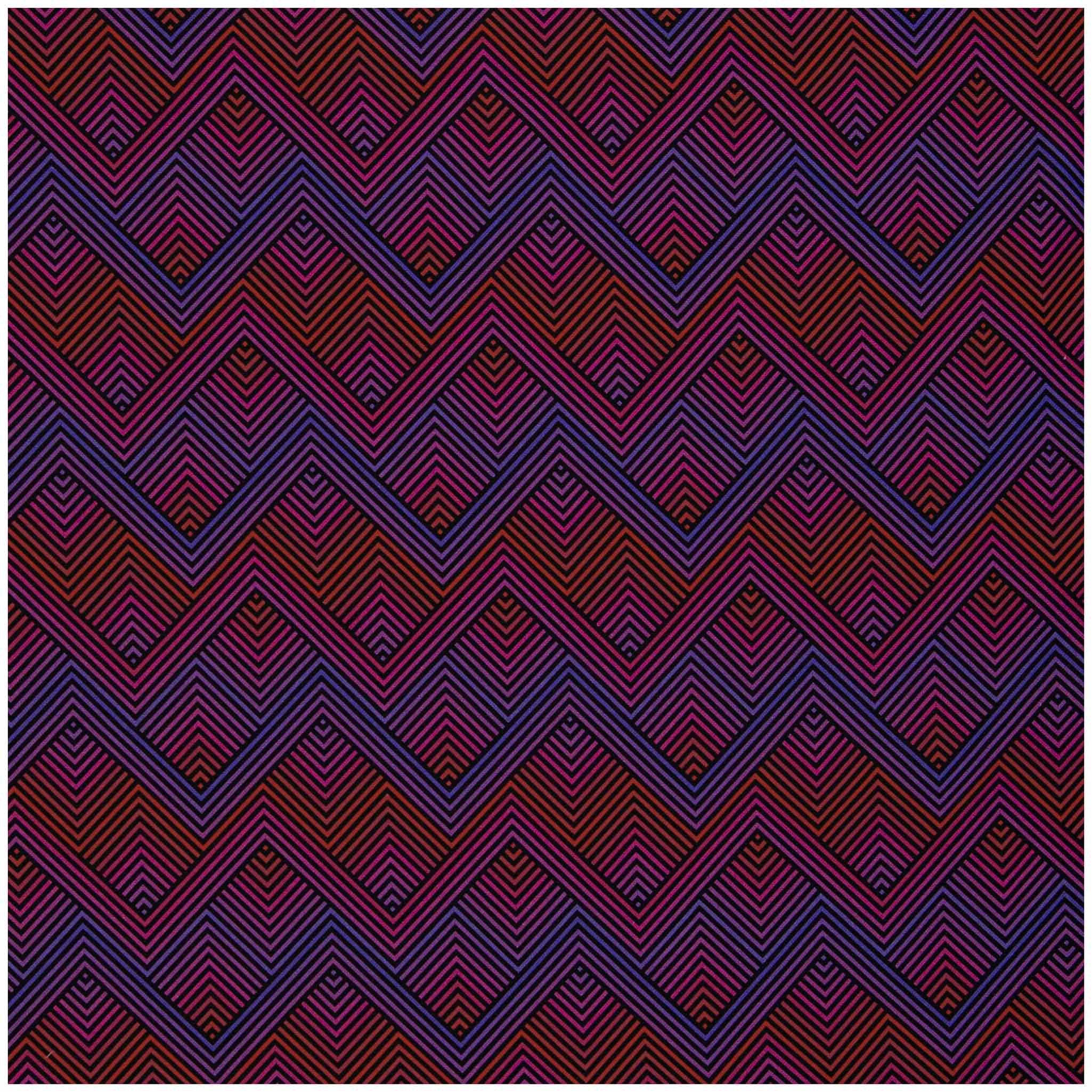 maDDma Stoff Canvas-Stoff Abby Zickzack-Muster 1/2 Meterware 150cm breit, Muster 1