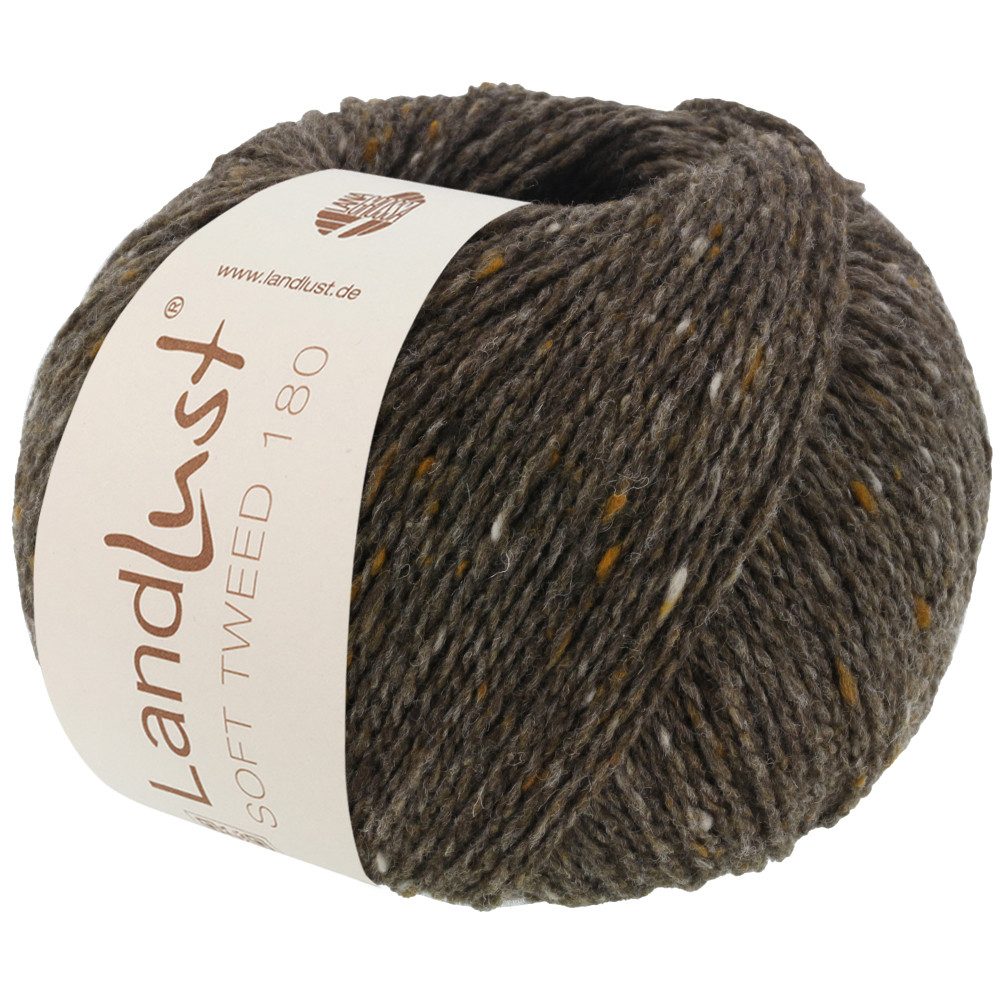 LANA GROSSA LANDLUST SOFT TWEED 180 Häkelwolle, 180 m (Klassisch verzwirntes Tweedgarn aus Schurwolle mit mehrfarbigen Noppen), 50 g