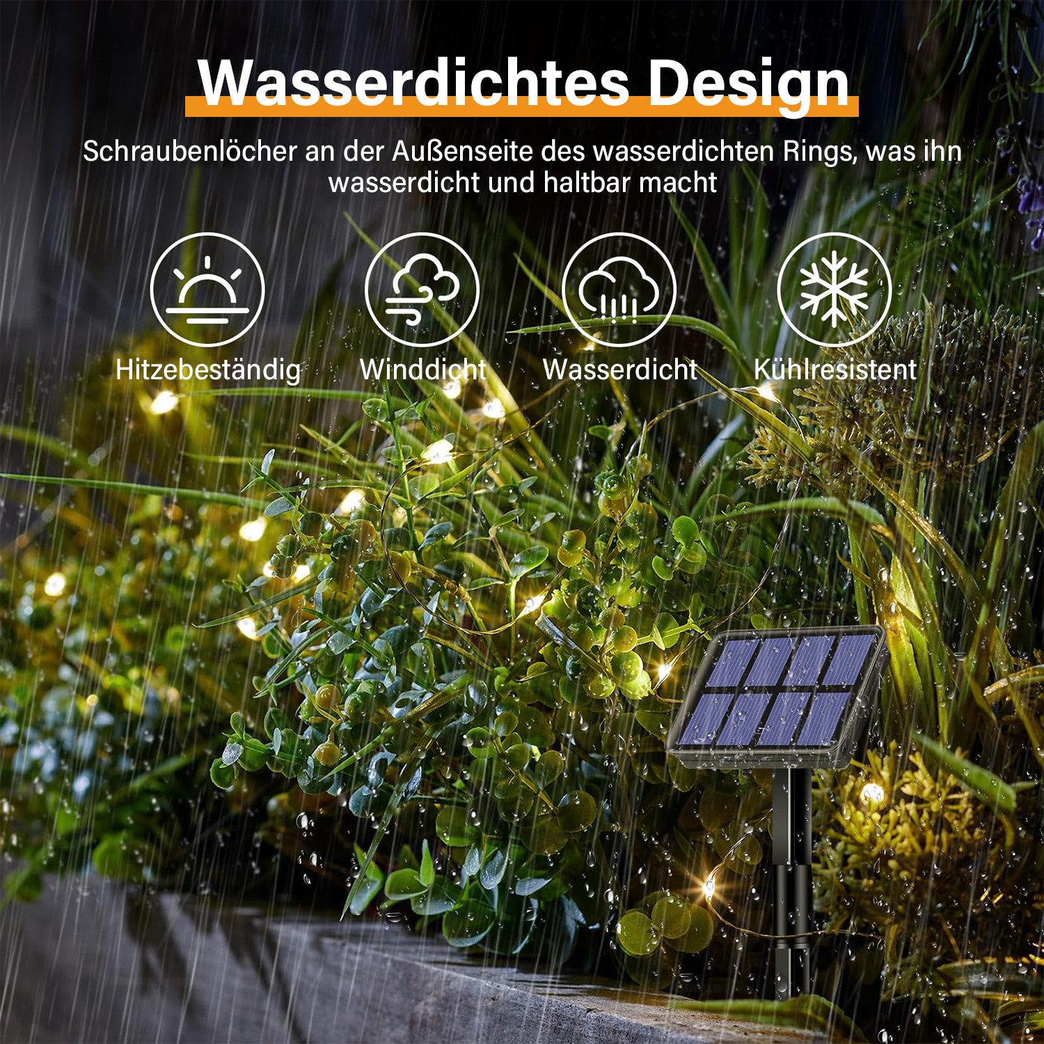 ZEUOPQ LED-Lichterkette Lichterketten Solar Lichterkette wasserdicht günstig online kaufen