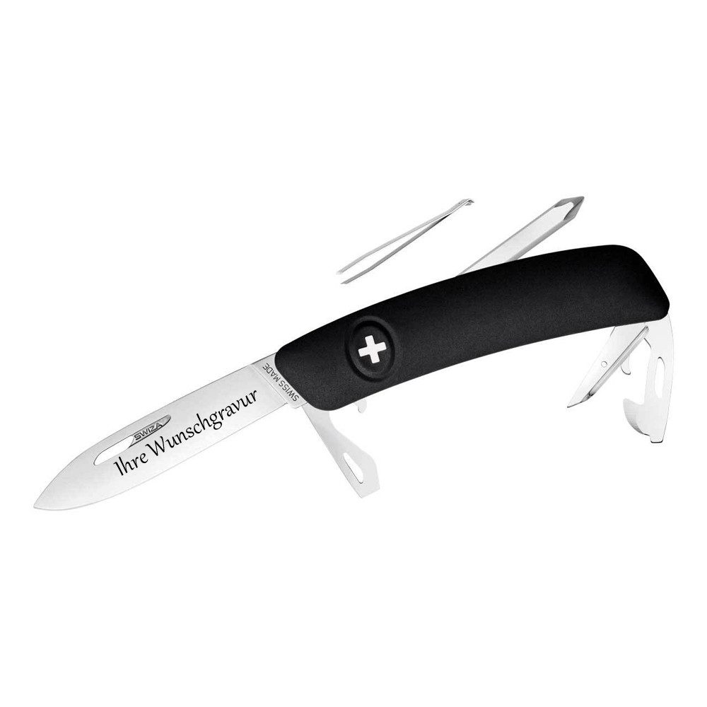 SWIZA Taschenmesser Schweizer Messer D04, Klingensperre, 11 Funktionen, Schweizer Taschenmesser, Klingensperre, 11 Funktionen
