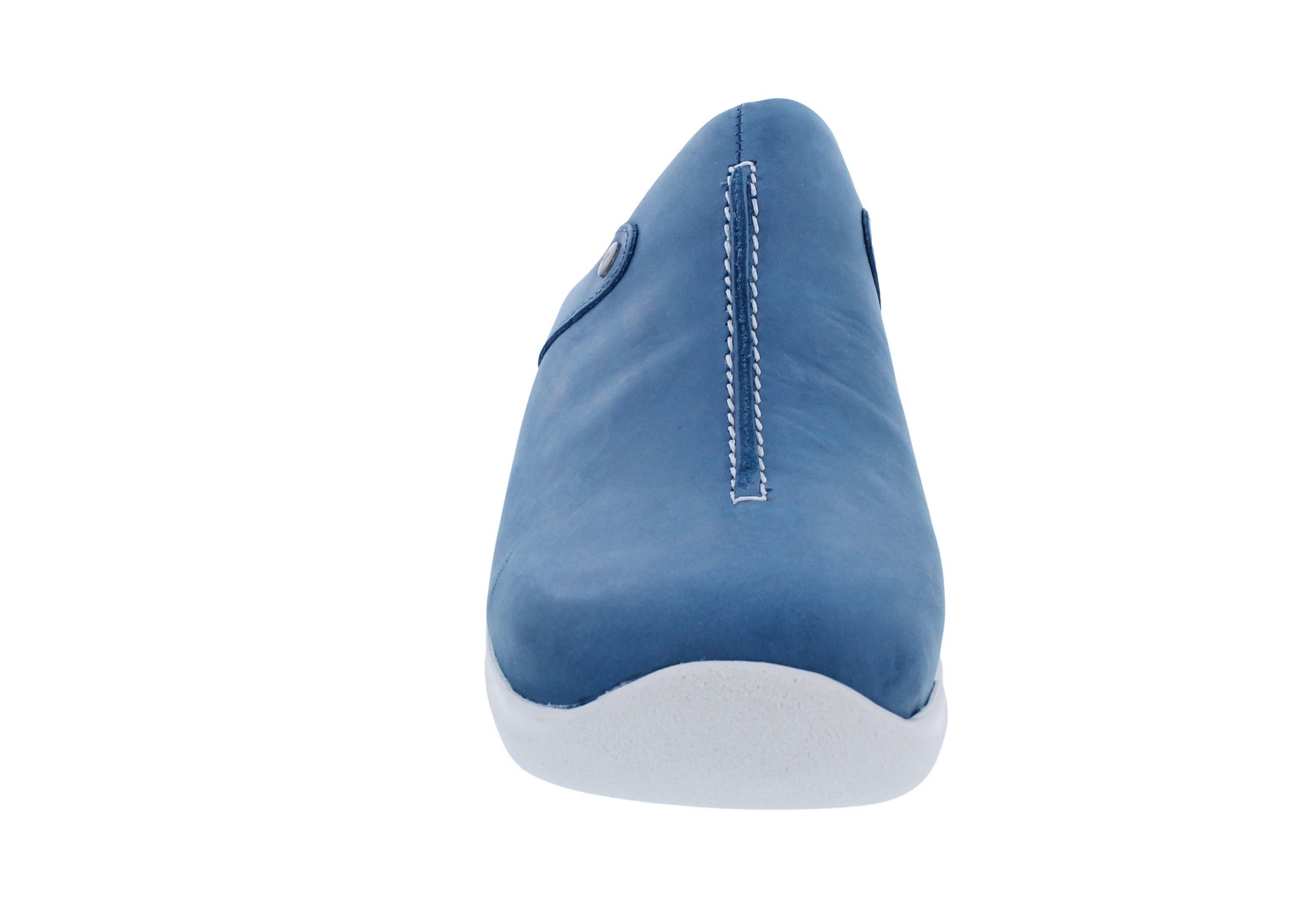 WOLKY Wolky Clog Holland DB 0662536-804, Nubukleder, Blau, Fußbett zum Wechs Clog