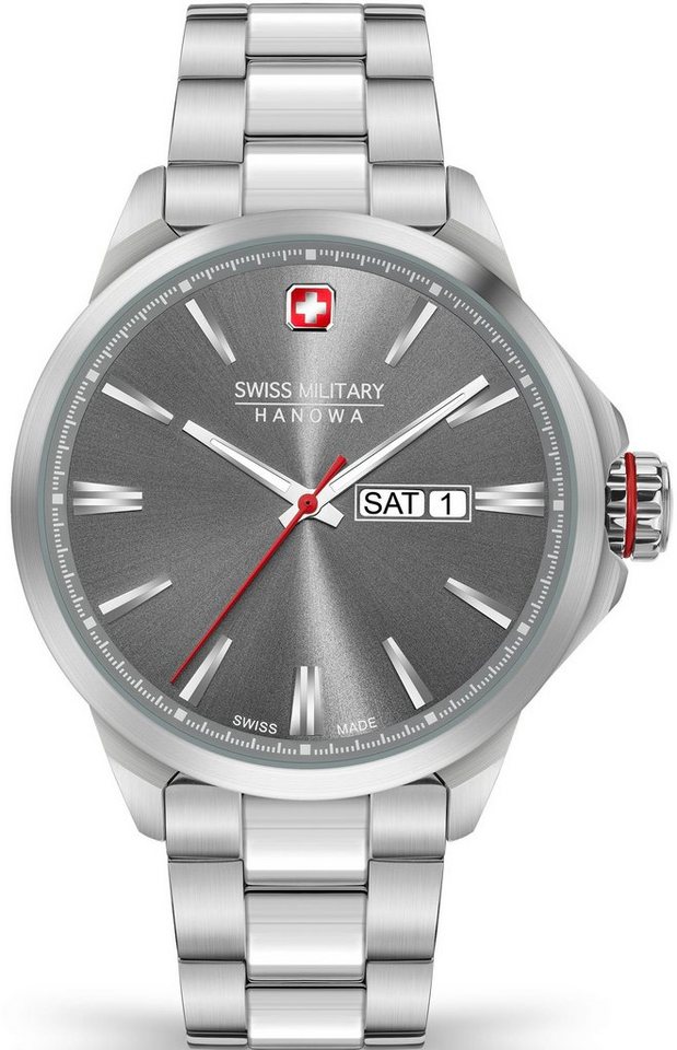 Swiss Military Hanowa Schweizer Uhr DAY DATE CLASSIC, 06-5346.04.009,  Stilvolle Schweizer Uhr für Herren