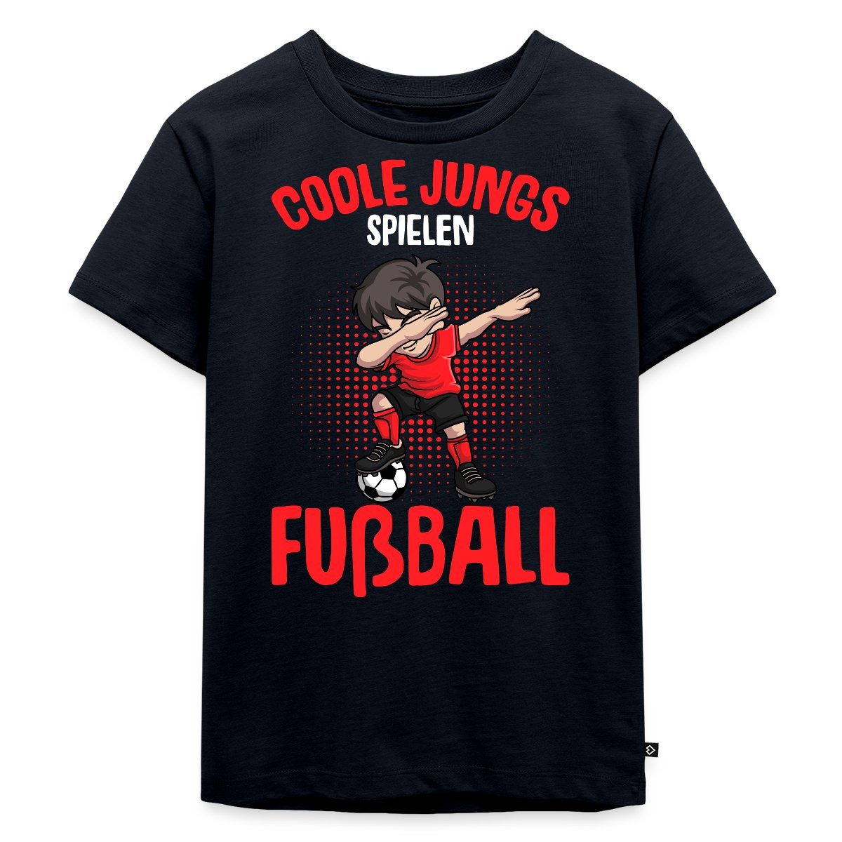 T-Shirt Coole Jungs spielen Fußball Dab Kinder Premium T-Shirt