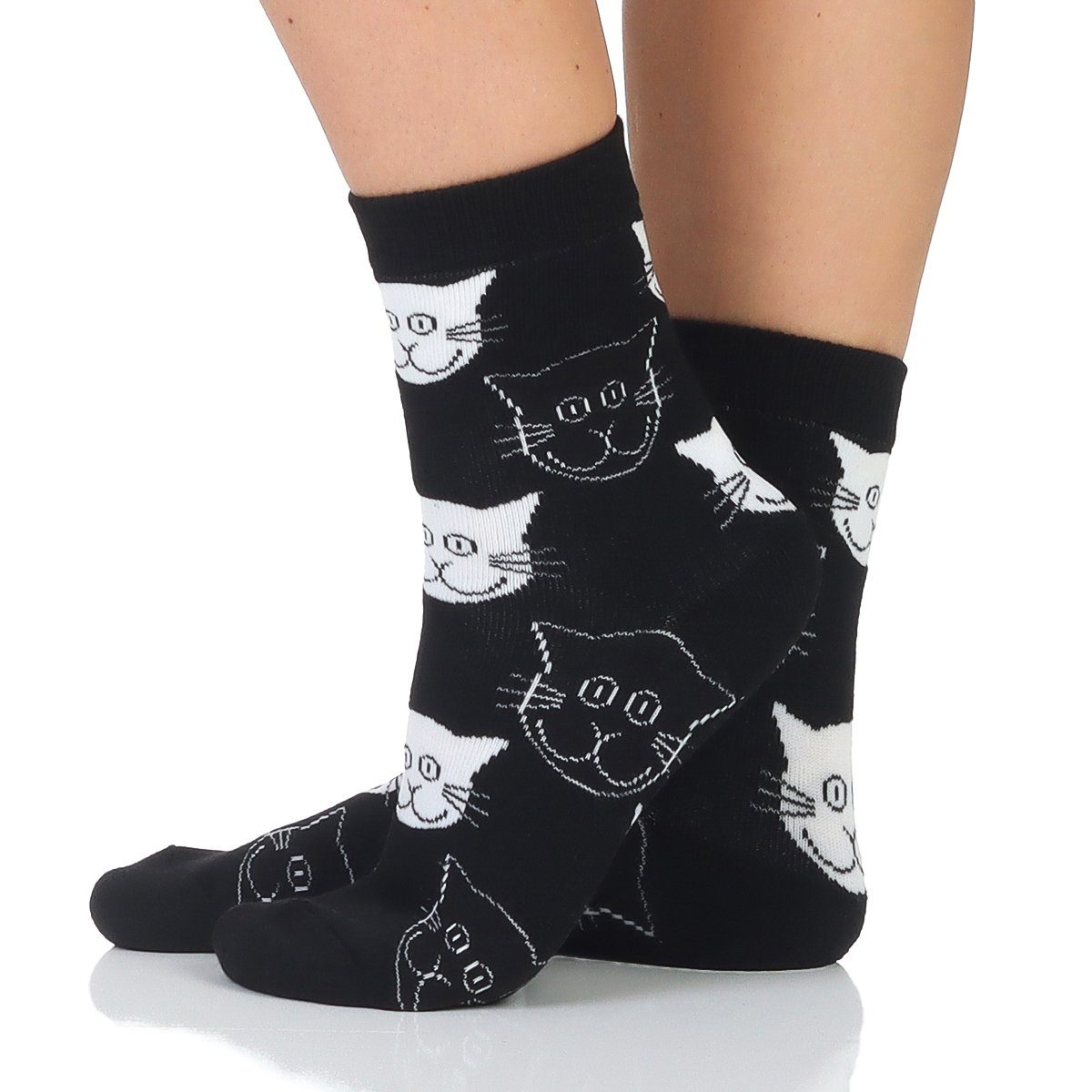 Sockenhimmel Thermosocken Damen Wintersocken Katzen Design warme Socken & Strümpfe 2fädig Vollfrotteefuß