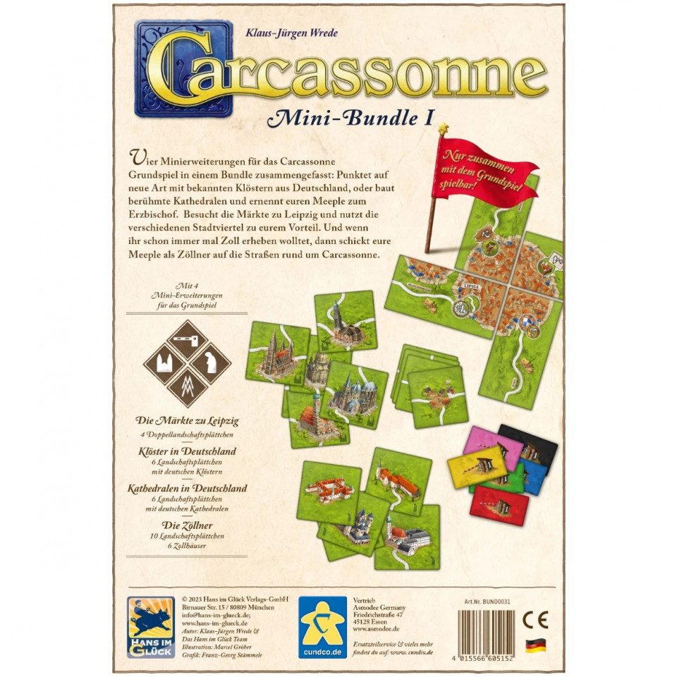 Hans im Glück Spiel, Carcassonne – Mini-Bundle - deutsch