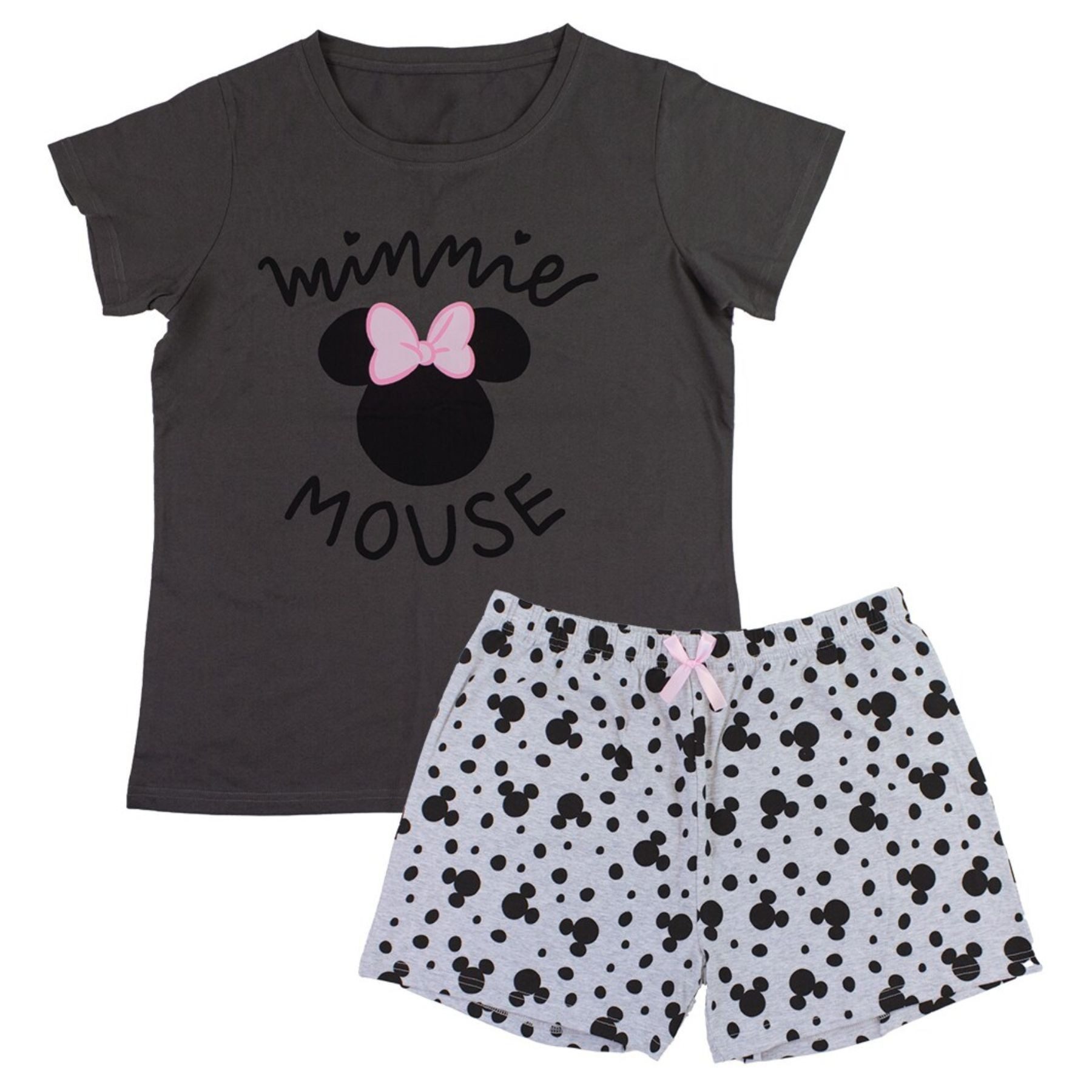 Disney Minnie Mouse Schlafanzug Damen Pyjama Set aus Baumwolle – Kurzarm Sh günstig online kaufen