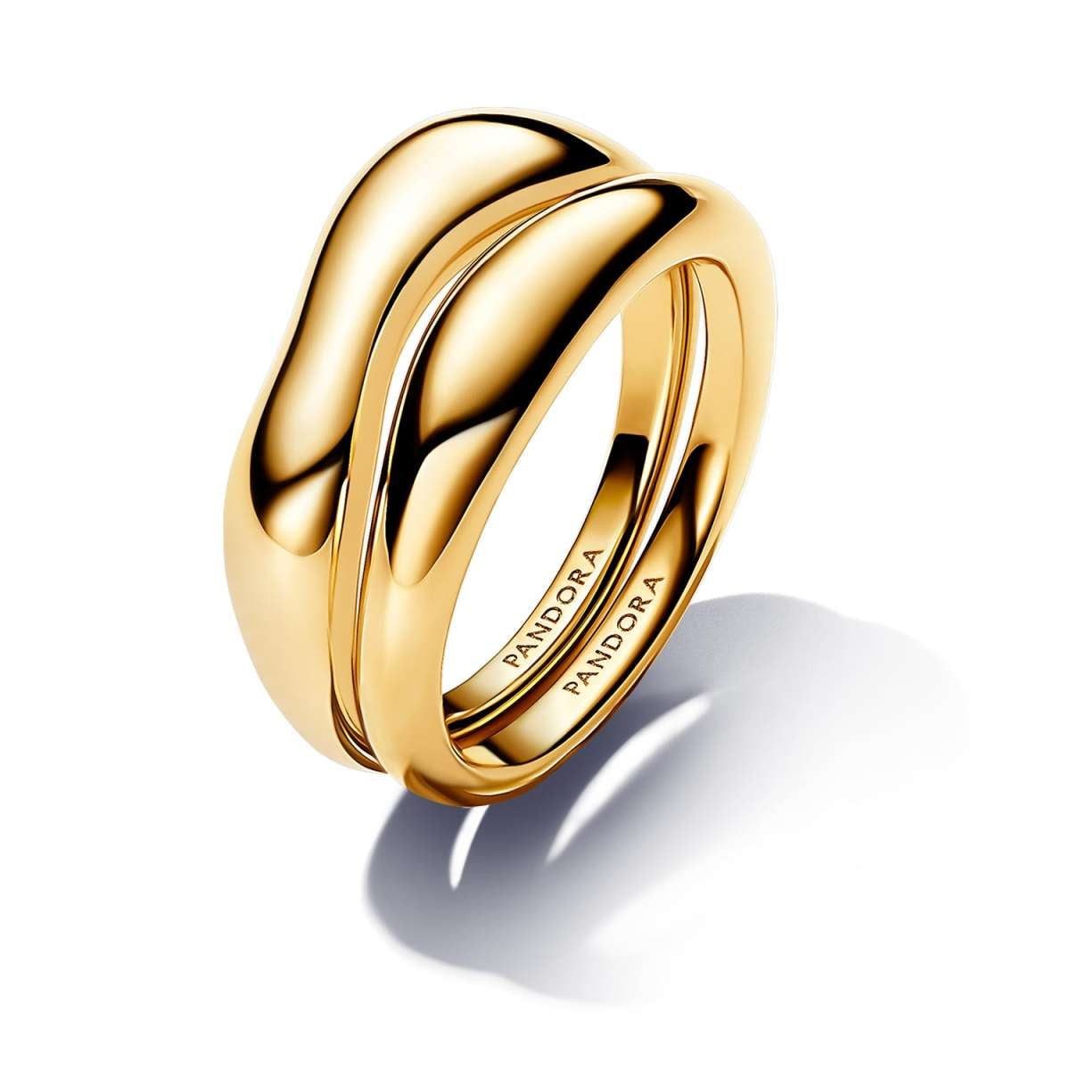 Pandora Fingerring 163264C00, Ring-Set für Damen Goldfarben