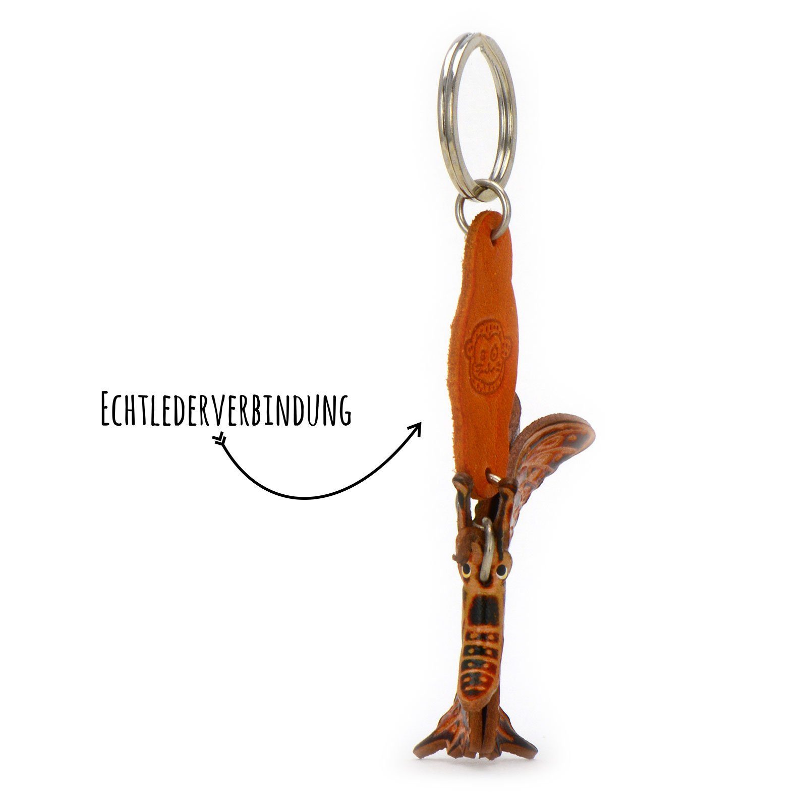 Kinder Accessoires Monkimau Schlüsselanhänger Schmetterling Schlüsselanhänger Leder Tier Figur (Packung)