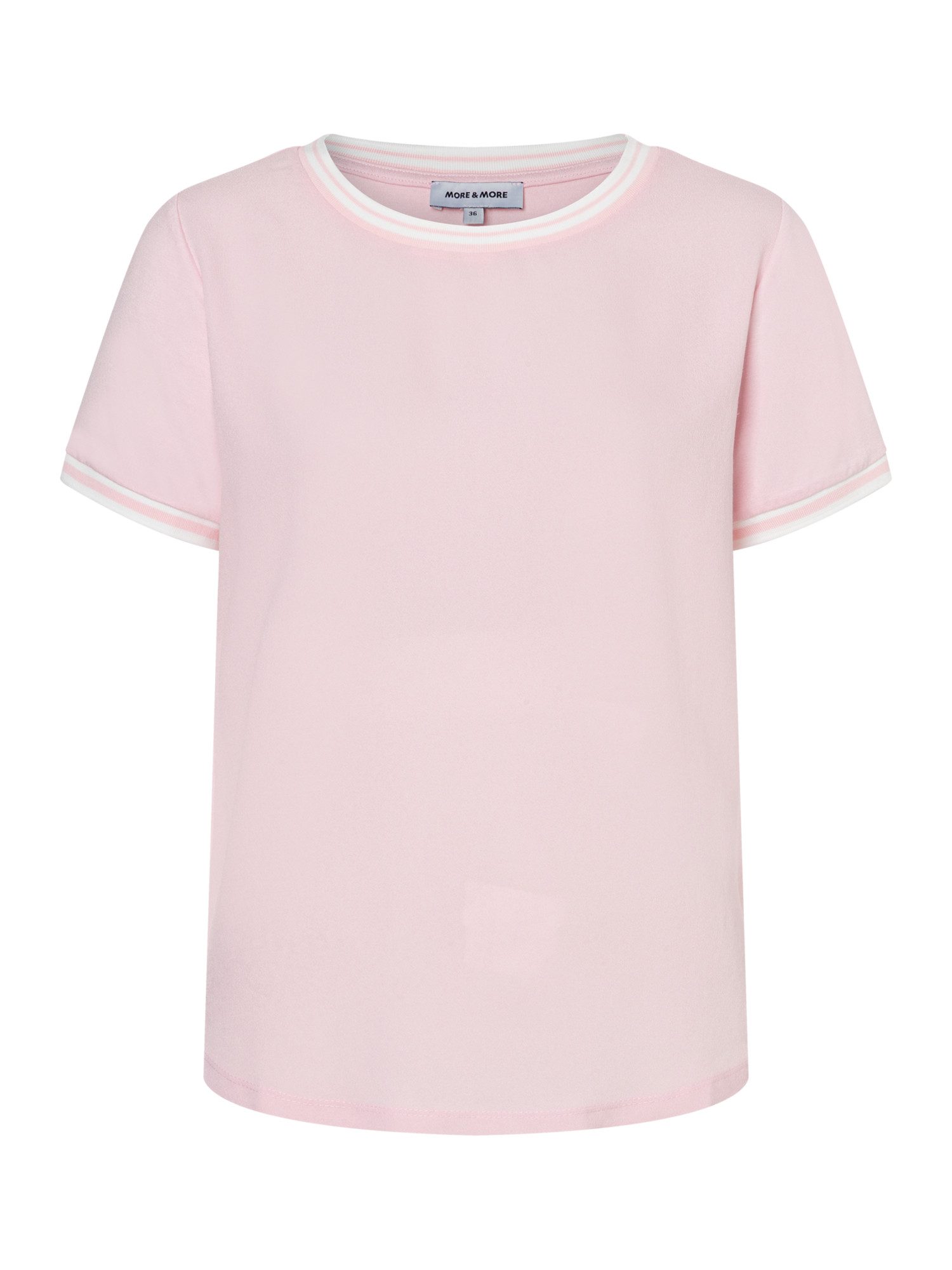 MORE&MORE T-Shirt Blusenshirt mit Kontrastabschlüssen