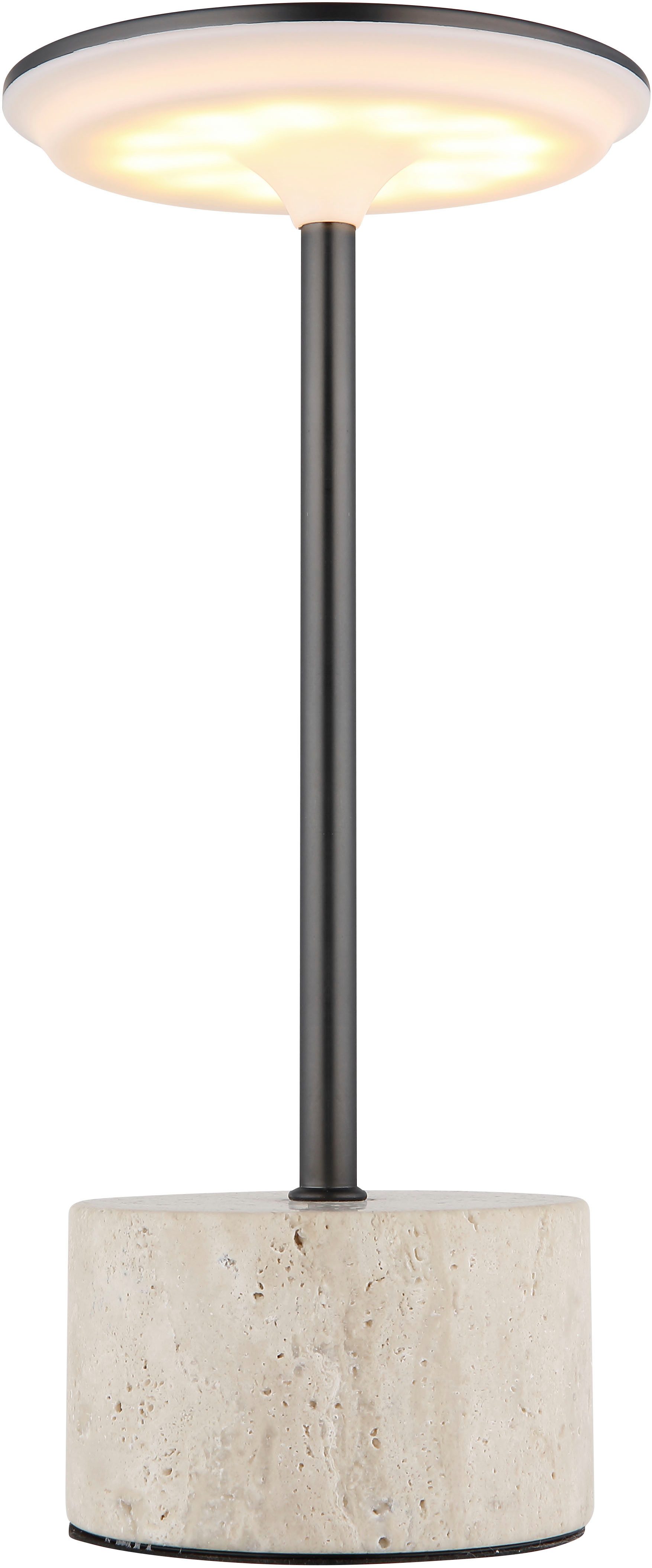 GLOBO LIGHTING Tischleuchte LAURENA, LED fest integriert, Akku Tischleuchte für Wohn- & Schlafzimmer