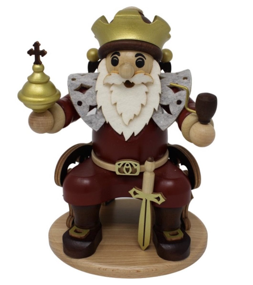 Zeidler Holzkunst Фигурка курильщик König - Höhe: 21 cm - Handarbeit aus dem Erzgebirge, (1 St), Handarbeit aus dem Erzgebirge