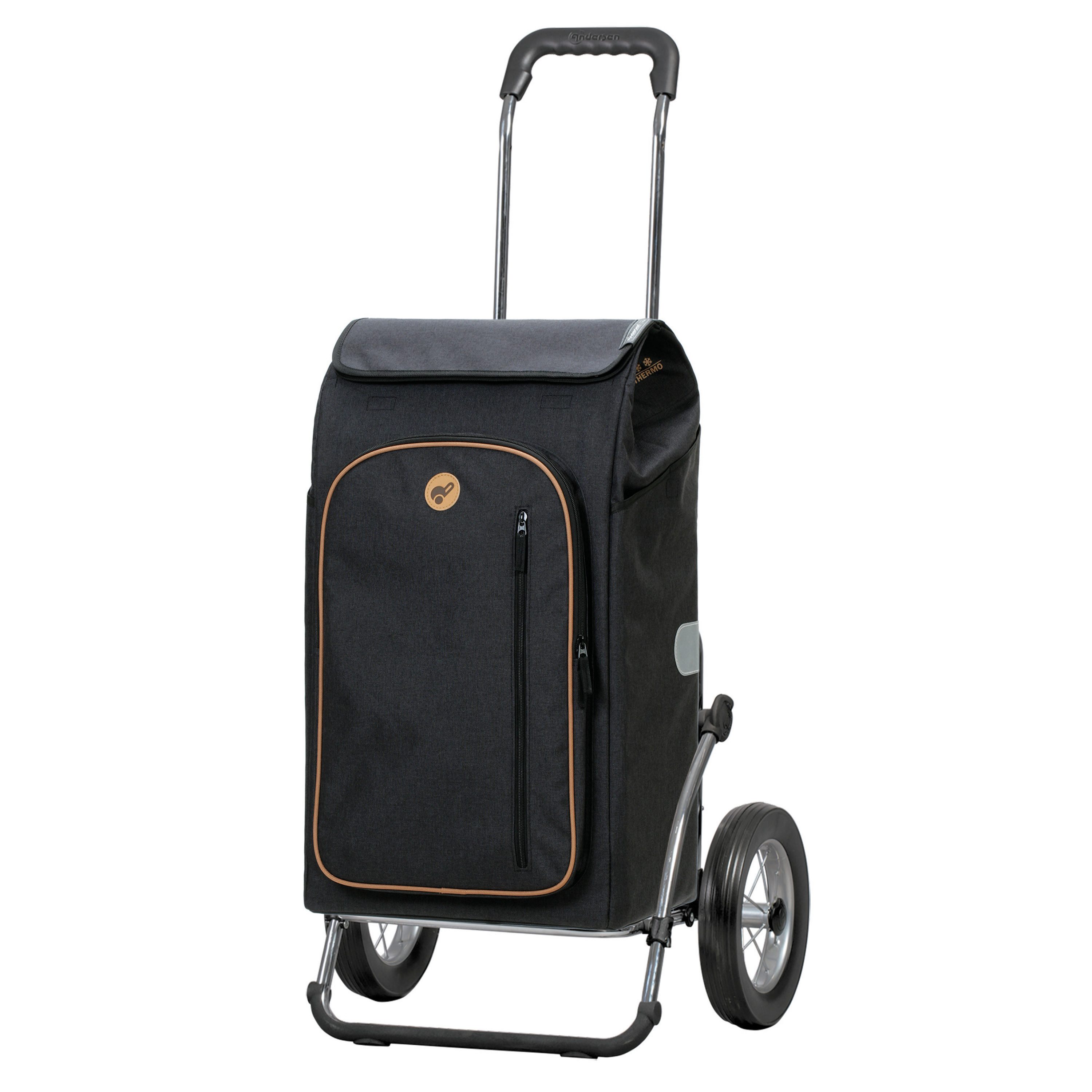 Andersen Einkaufstrolley Royal Shopper Steel Folke schwarz, Thermofach 15 L günstig online kaufen