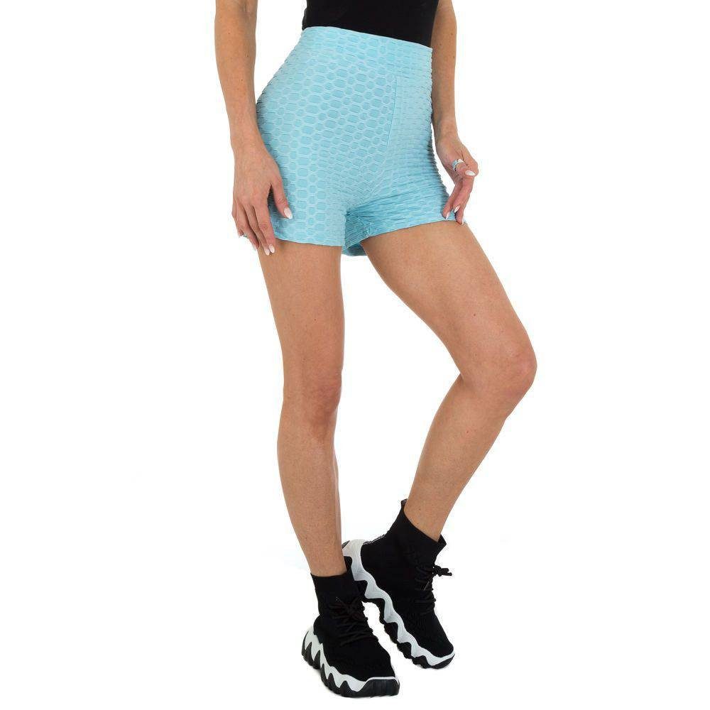 Freizeit Hellblau Freizeitshorts Shorts in Stretch Ital-Design Damen Hotpants