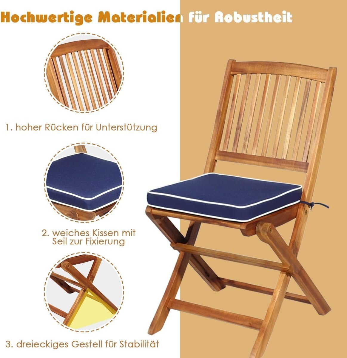 KOMFOTTEU Balkonset klappbar, (Set, 3-tlg), aus günstig online kaufen
