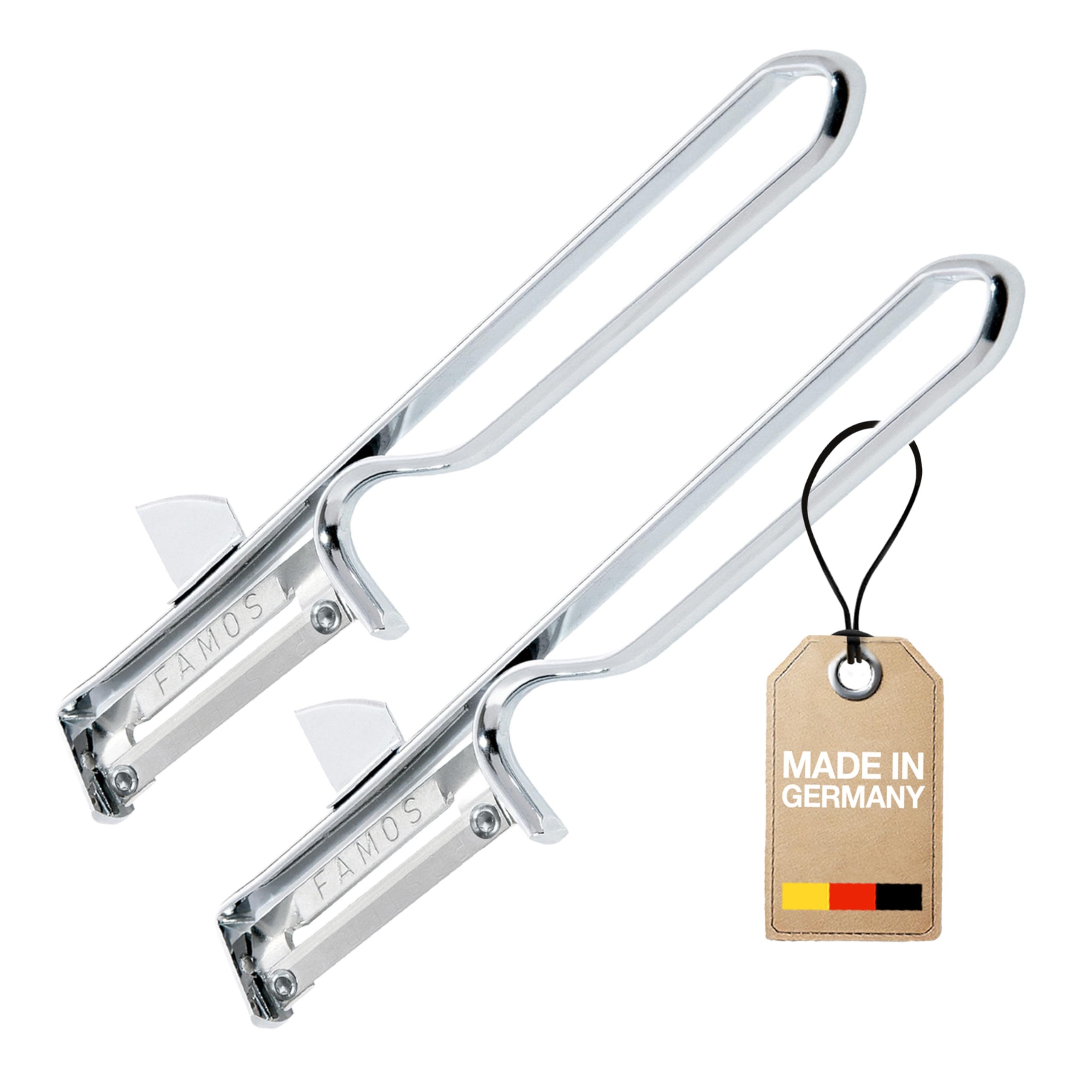 WESTMARK Spargelschäler Universal-Sparschäler mit Edelstahlklinge und geschärftem Ausstecher, Metall, verchromt, 2 Stück, vielseitig einsetzbar