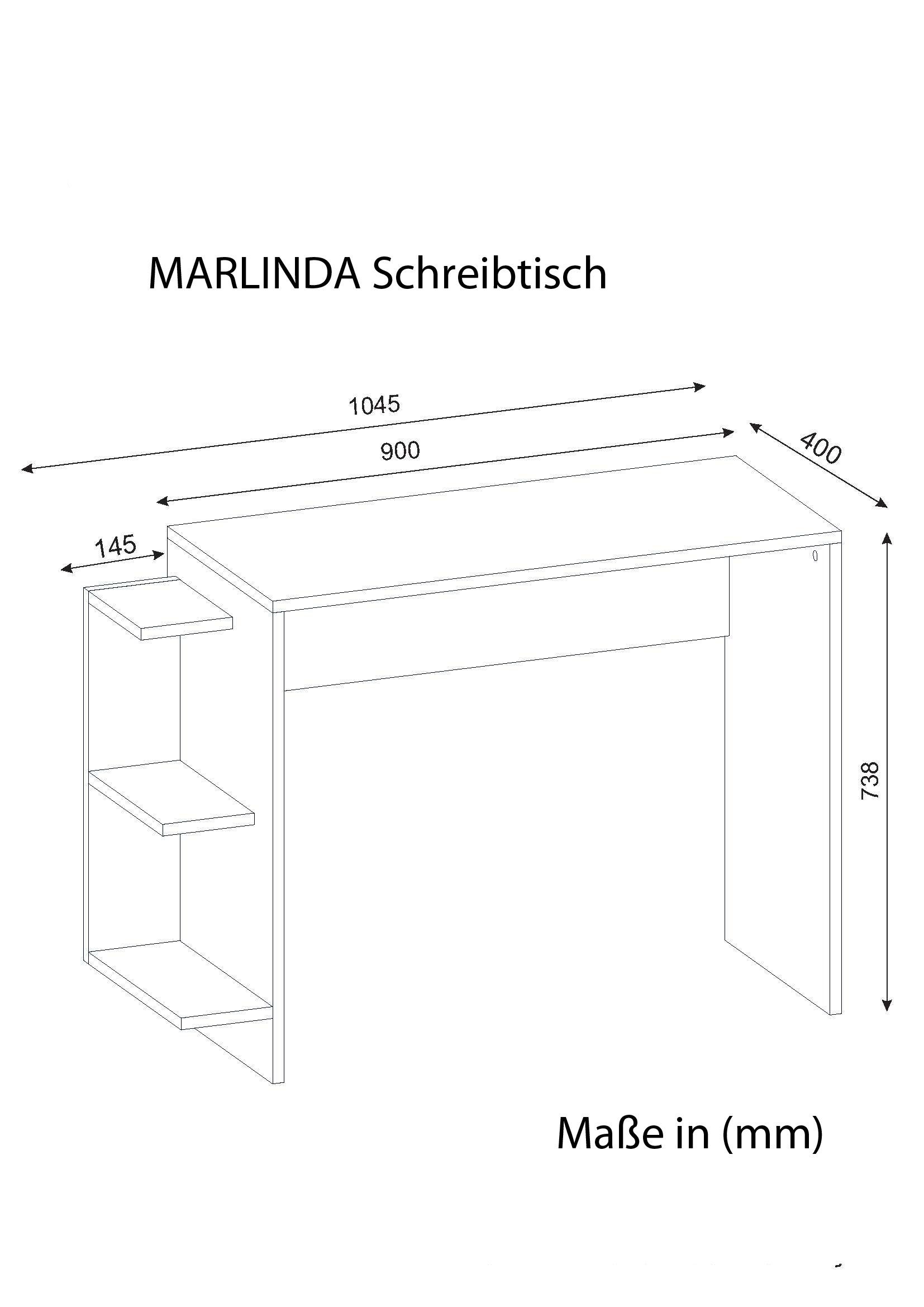 Weiß Marlinda Schreibtisch moebel17 Schreibtisch