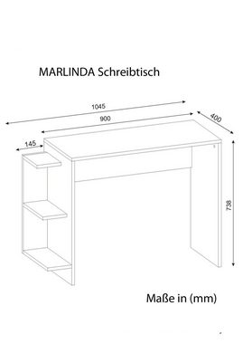 moebel17 Schreibtisch Schreibtisch Marlinda Weiß