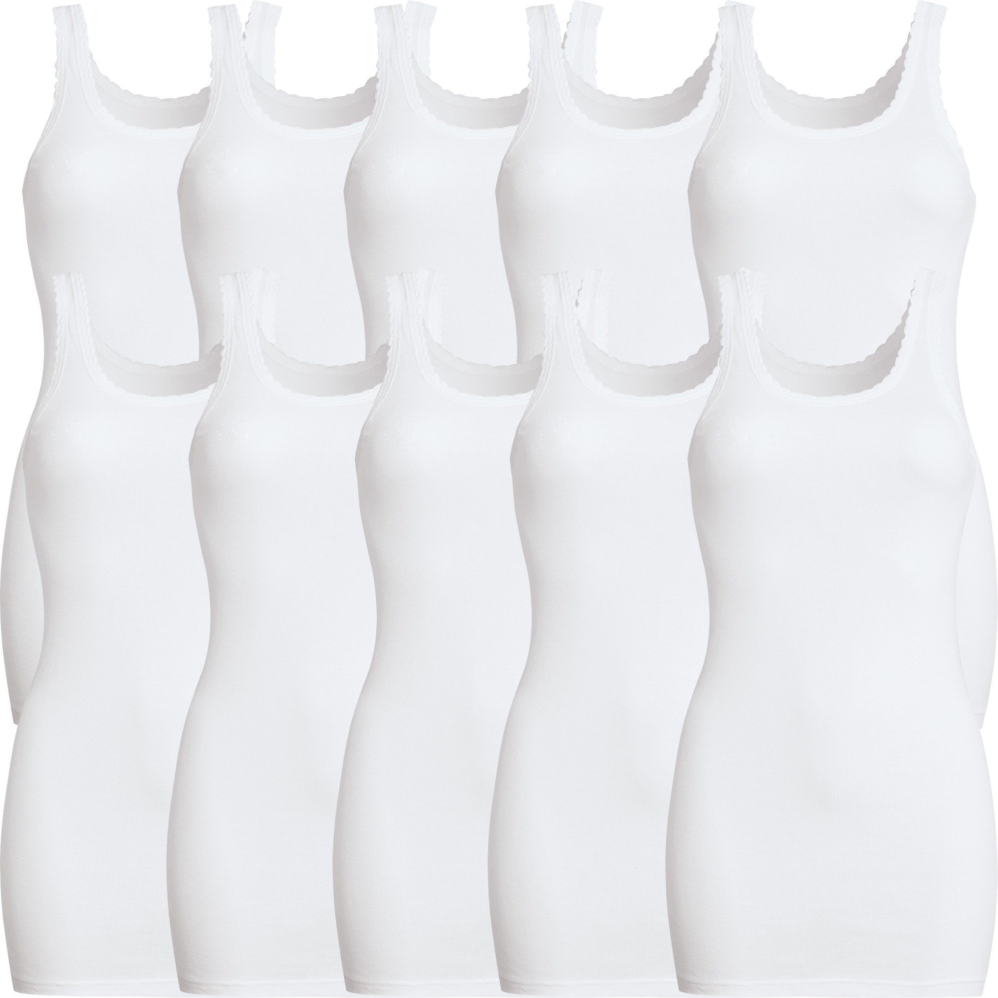 Unterhemd Damen-Unterhemd 10er-Pack