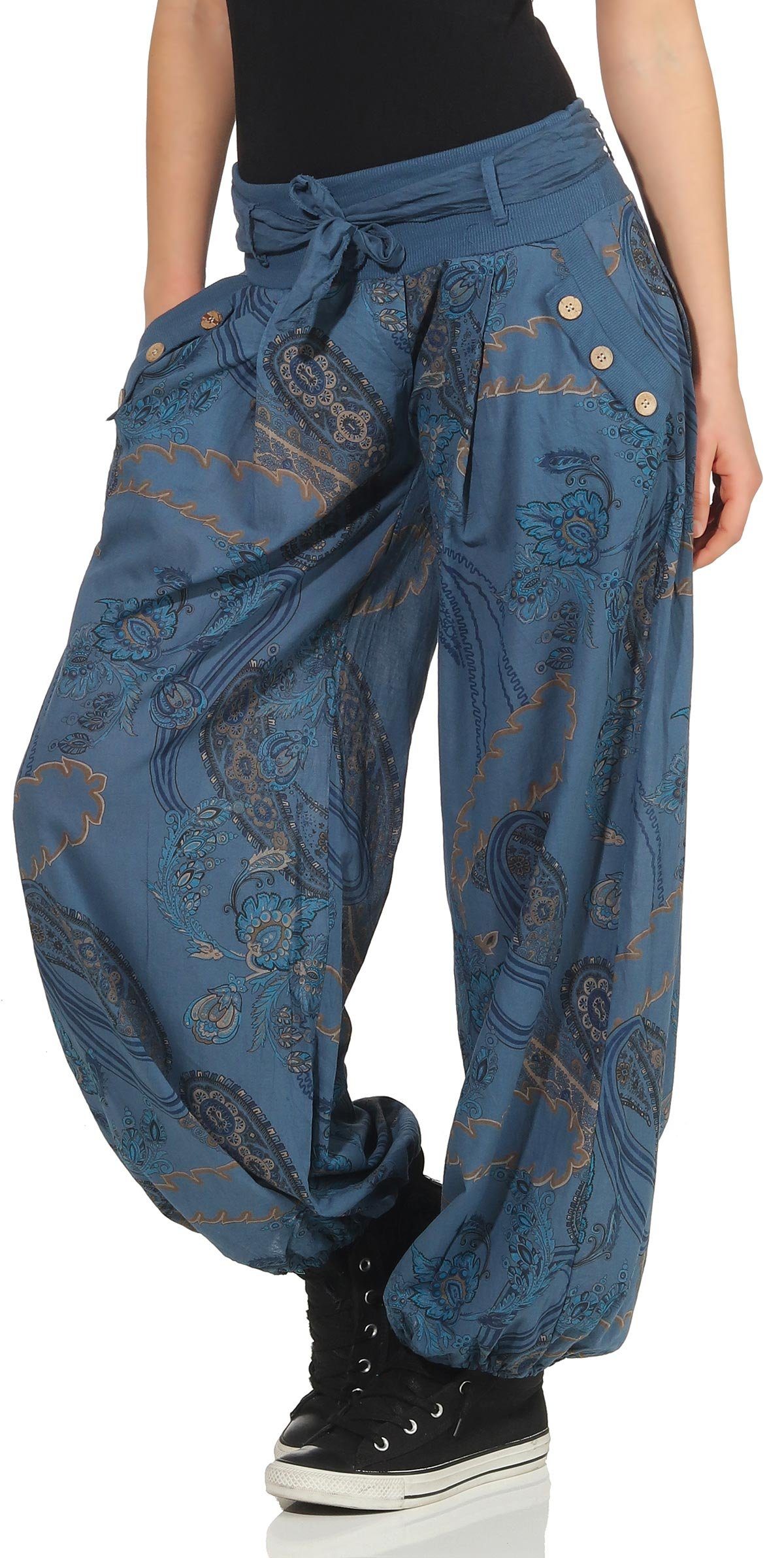 malito more than fashion Haremshose malito Damen Pumphose mit Print, bequeme Freizeithose, leichte Stoff bequeme Hose mit elastischem Jerseybund Einheitsgröße – Bild 2 von 5
