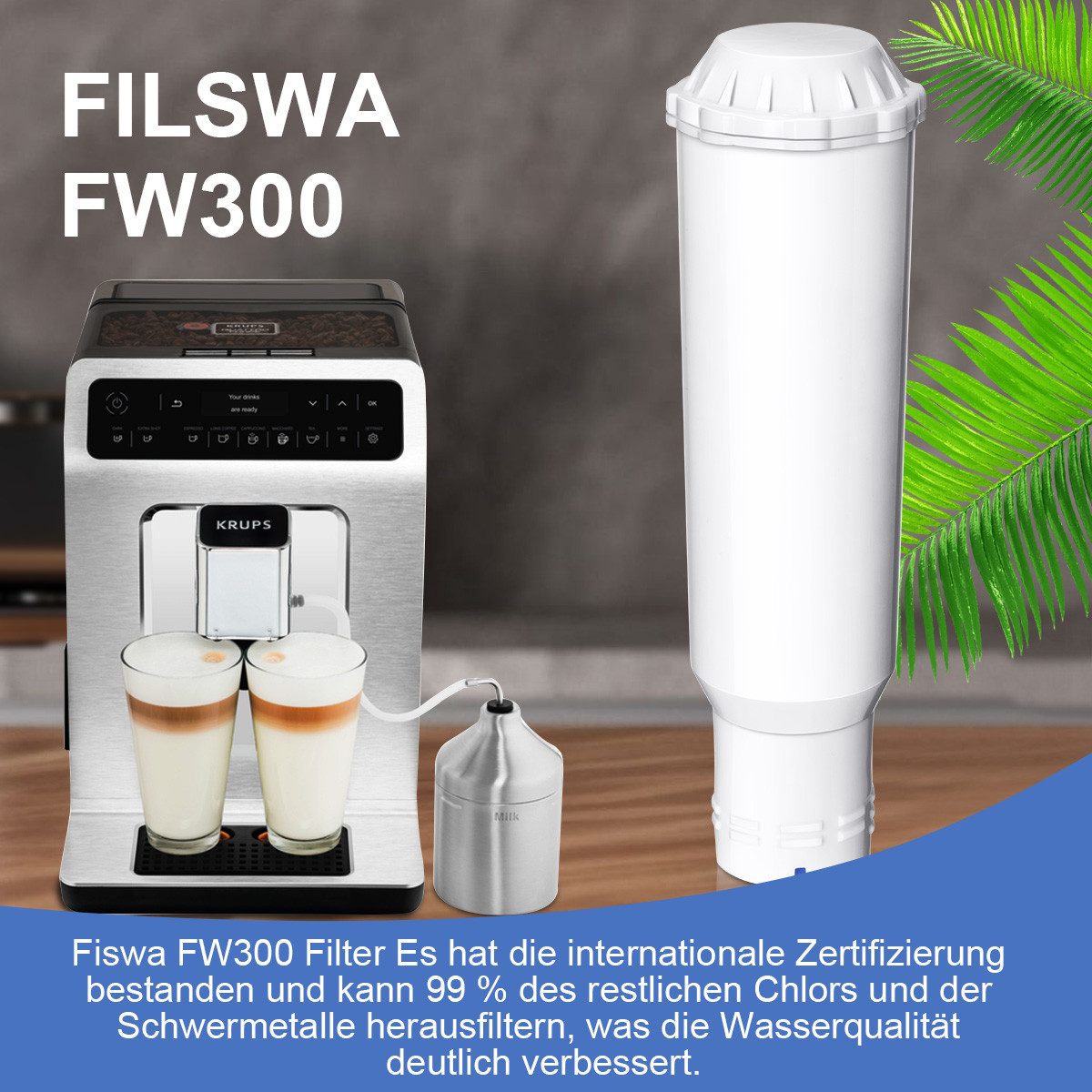 Filswa Wasserfilter Für Melitta®, Nivona®, Krups® F088, 6 Stück Filterpatronen, Zubehör für Kompatibel mit Krups F088 Melitta Pro Aqua, AEG, Bosch, Siemens, Niv – Bild 4 von 5