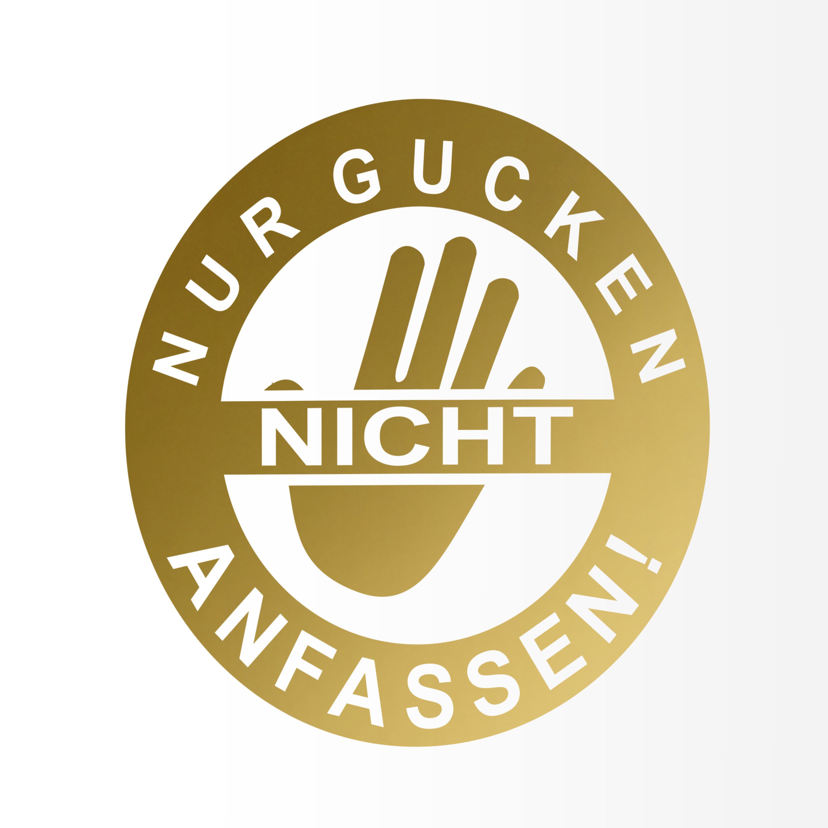 Nomiro Aufkleber Nur gucken nicht anfassen! 99 x 99 mm, (1tlg), konturgeschnitten, ohne Hintergrund