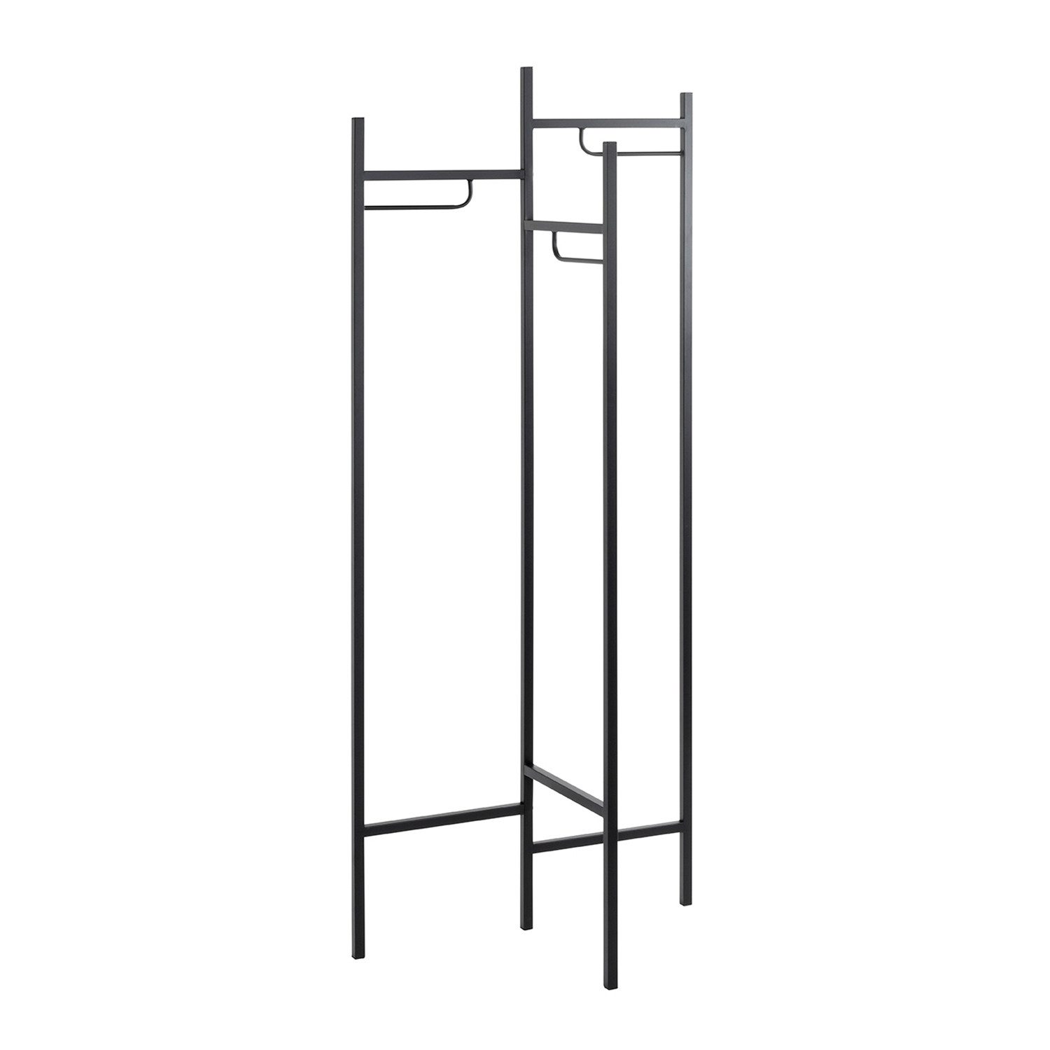 HAKU Garderobenständer Garderobenständer schwarz-Kleiderständer, Metall-B 70xH 170xT 36 cm, (1xGarderobenständer, Hakenständer - Aufhängeständer), Garderobenständer aus Metall, Kleiderständer, Standgarderobe