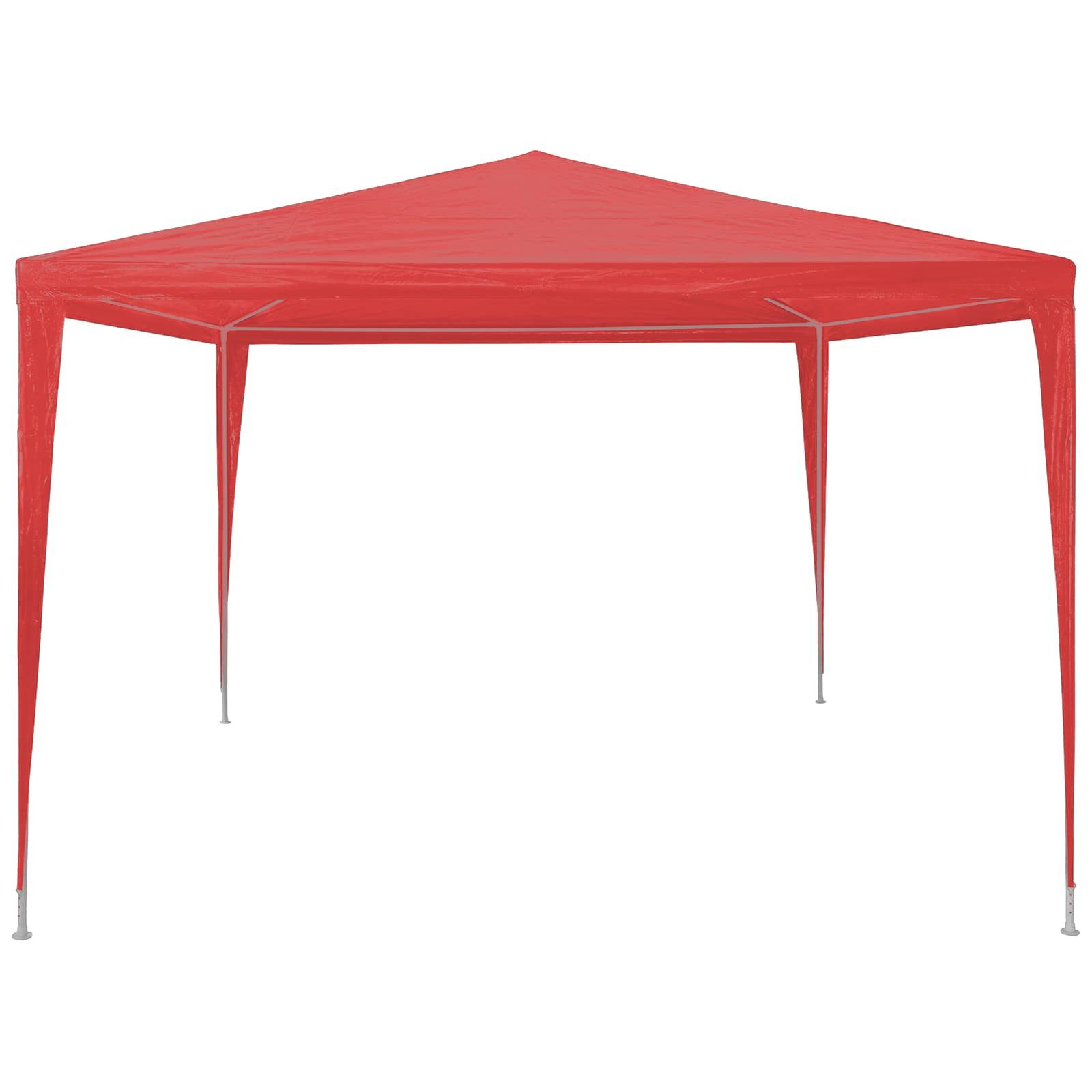 vidaXL Partyzelt Partyzelt Rot 300 x 300 x 255 cm PE und Stahl