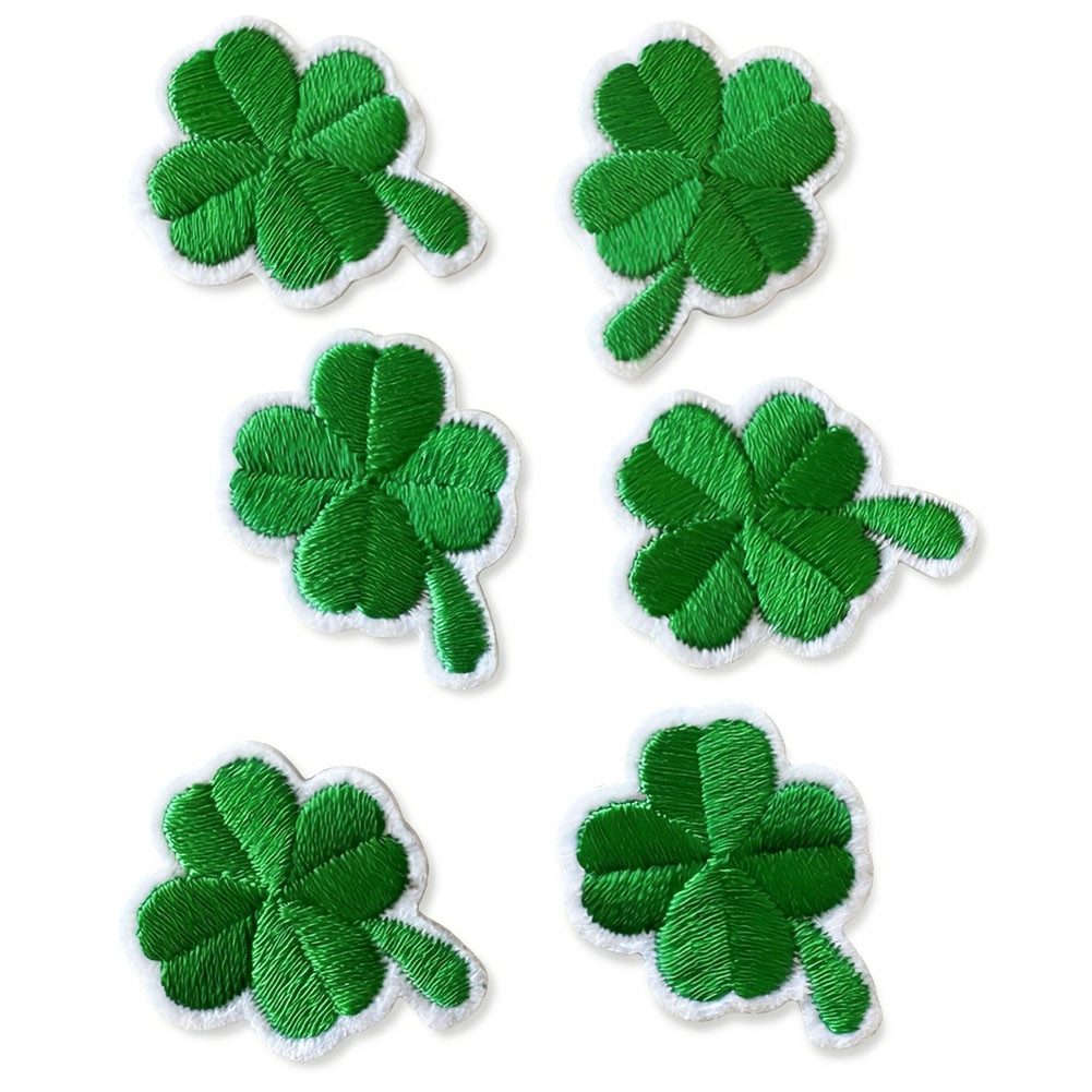 Goldschmidt Kostüme Kostüm Aufnäher St Patricks Day Kleeblätter Patches 6 Stk Set