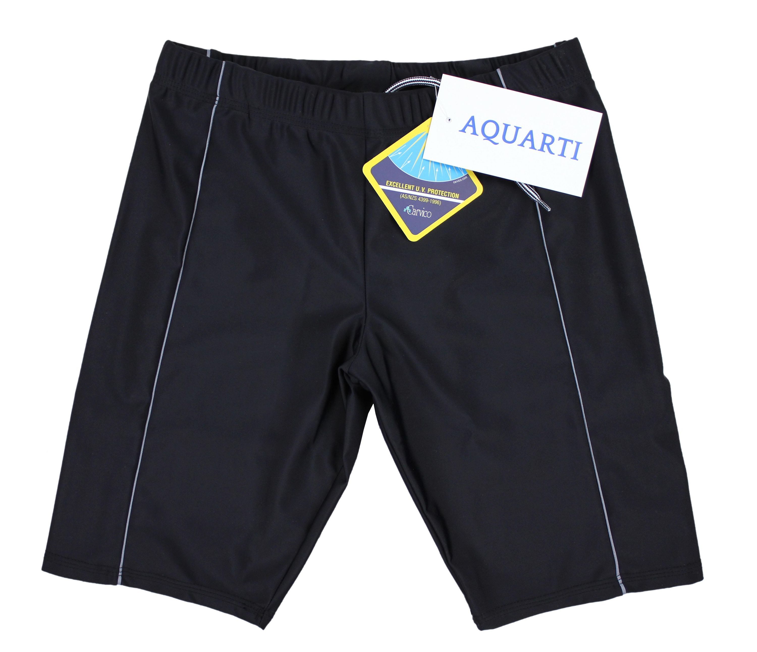 Aquarti Badehose Aquarti Herren Lange Badehose mit Kontrast-Paspel Jammer