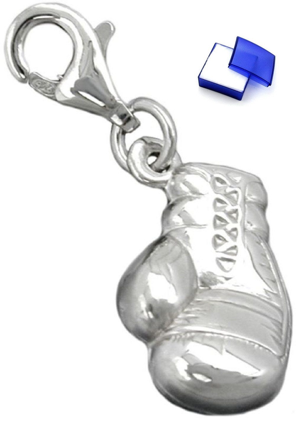Kettenanhänger Anhänger Charm Boxhandschuh 925 Silber 15 x 10 mm inkl. Schmuckbox
