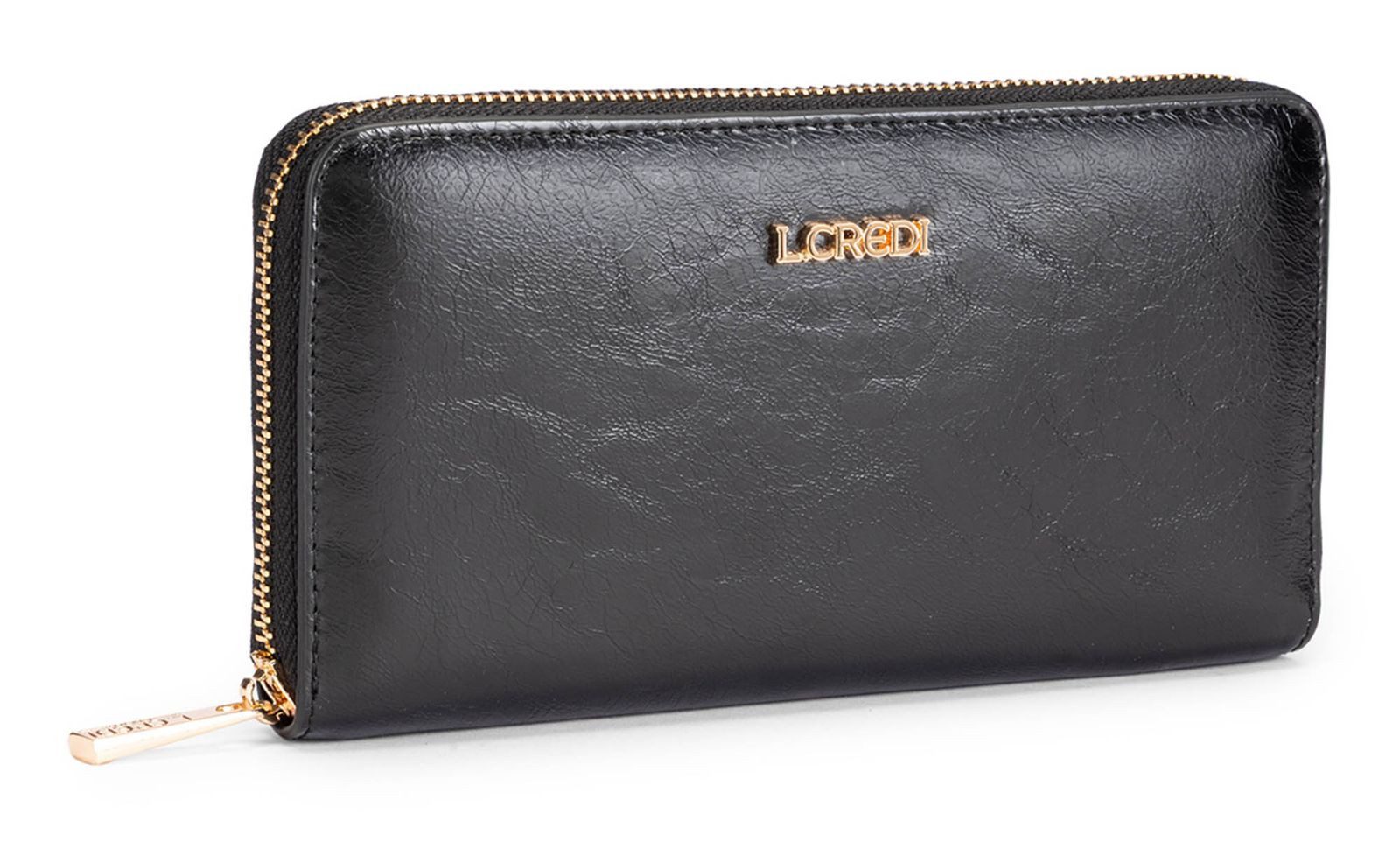 L. CREDI Geldbörse Zip Around Wallet, mit RFID-Blocker Schutz