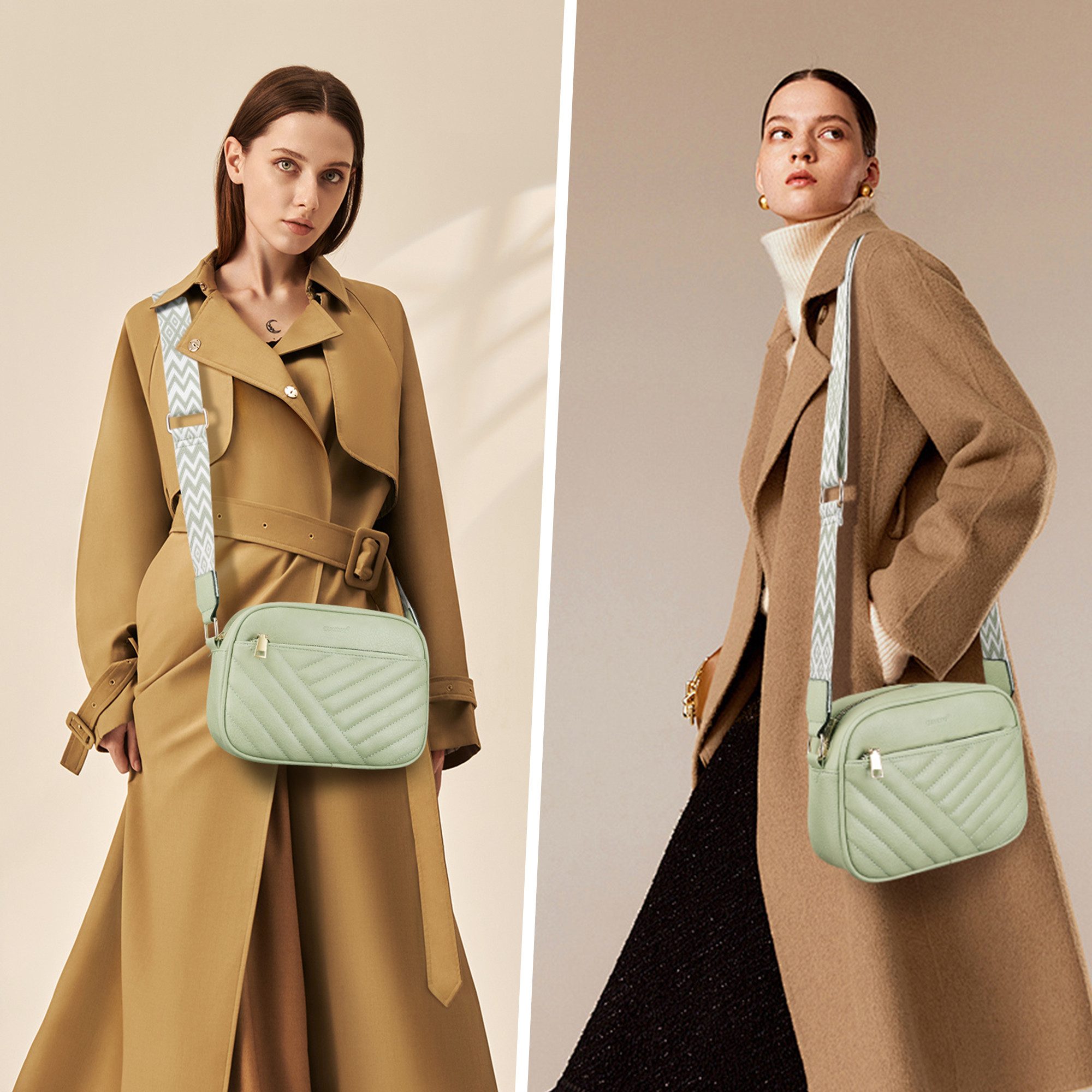 TAN.TOMI Umhängetasche Damen Handy Schultertasche Gestepptes günstig online kaufen