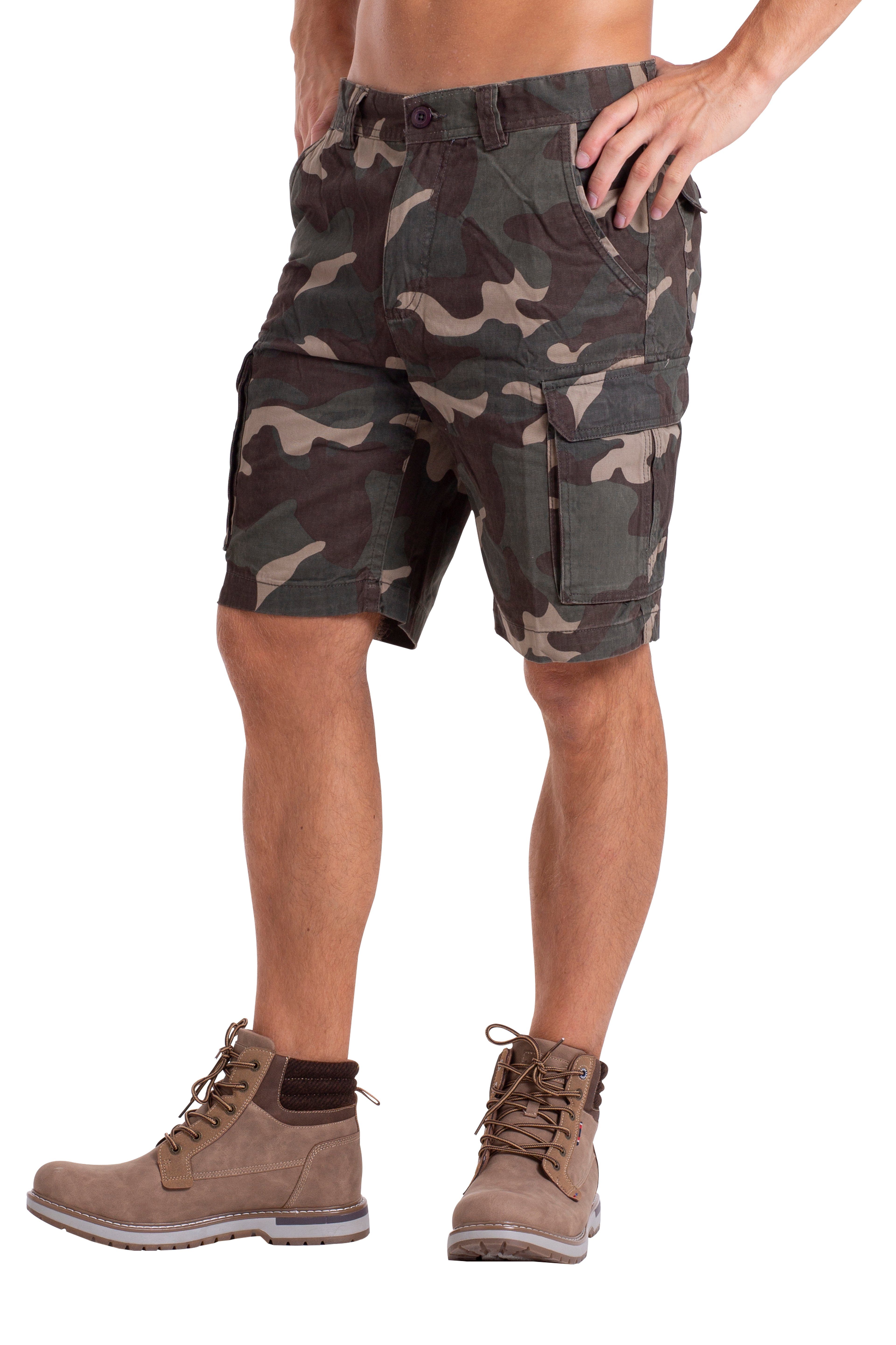 Camo Shorts Cargo Camouflage BlauerHafen Herren Heer Arbeitskleidung Urwald Baumwolle Cargotasche Cargobermudas 6 Combat