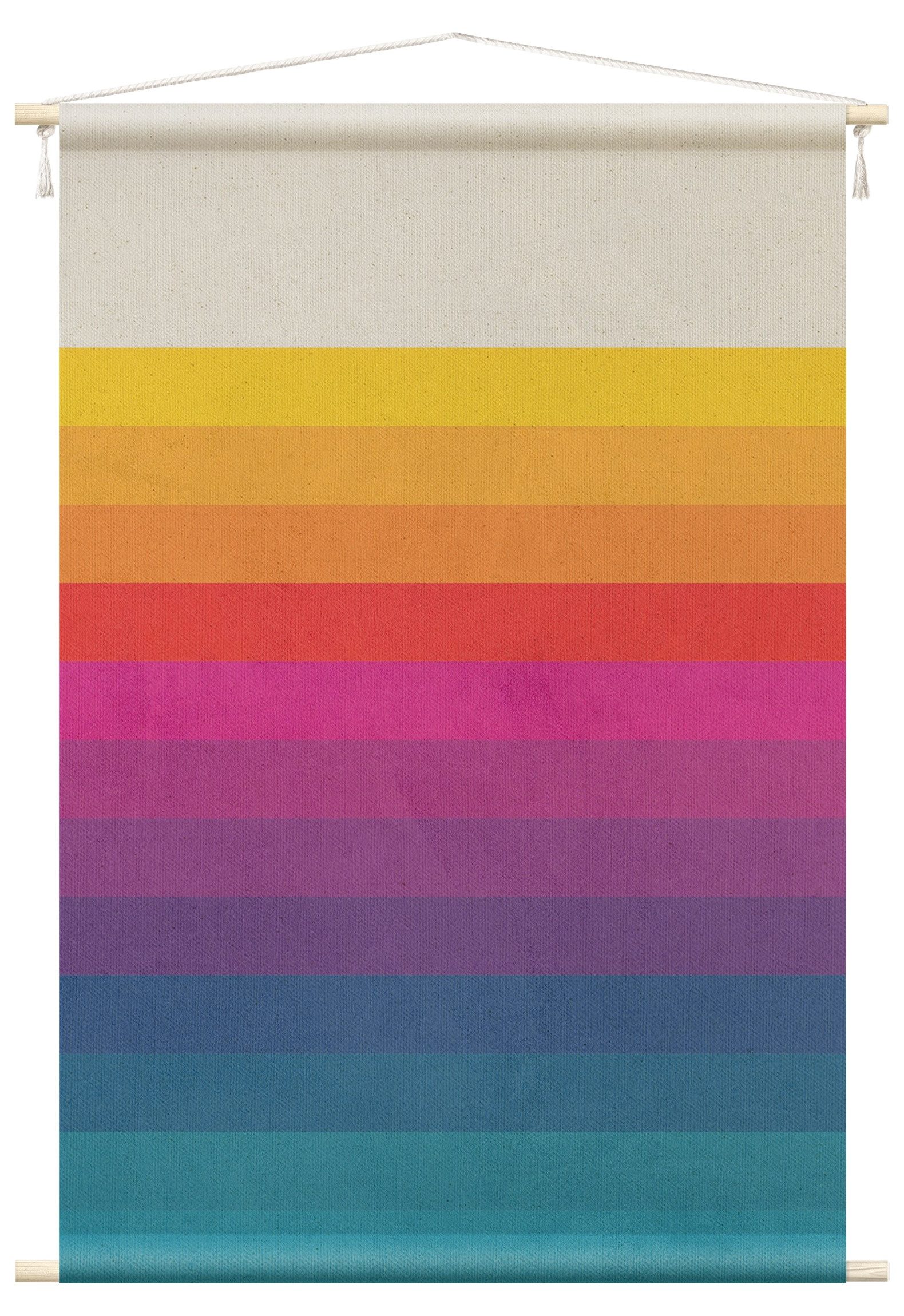 Bilderdepot24 Wandteppich modern Regenbogen Pop Art bunt, rechteckig, Höhe: 2.6 mm, großes Wandbild aus Natur-Baumwolle Wandbehang Stoffbild Tuch Wollseil