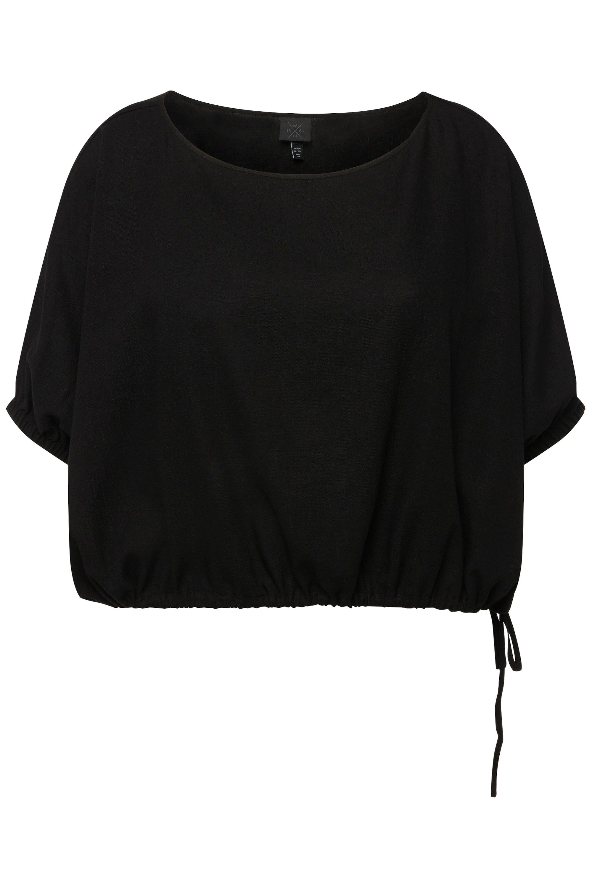 Ulla Popken Spitzenbluse Bluse Leinenmix Oversized günstig online kaufen