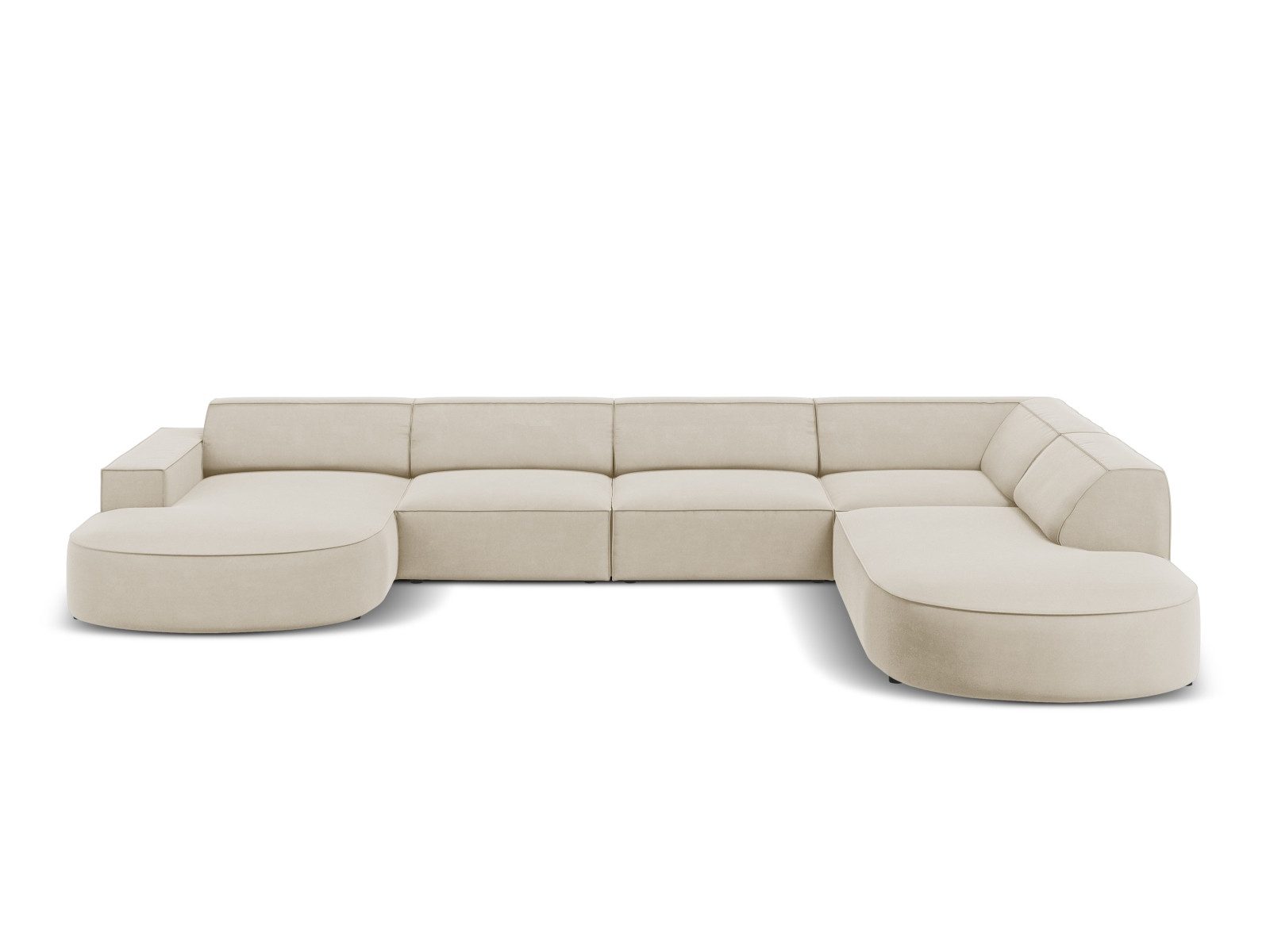 Micadoni Ecksofa Jodie, Panorama 7-Sitzer runde günstig online kaufen