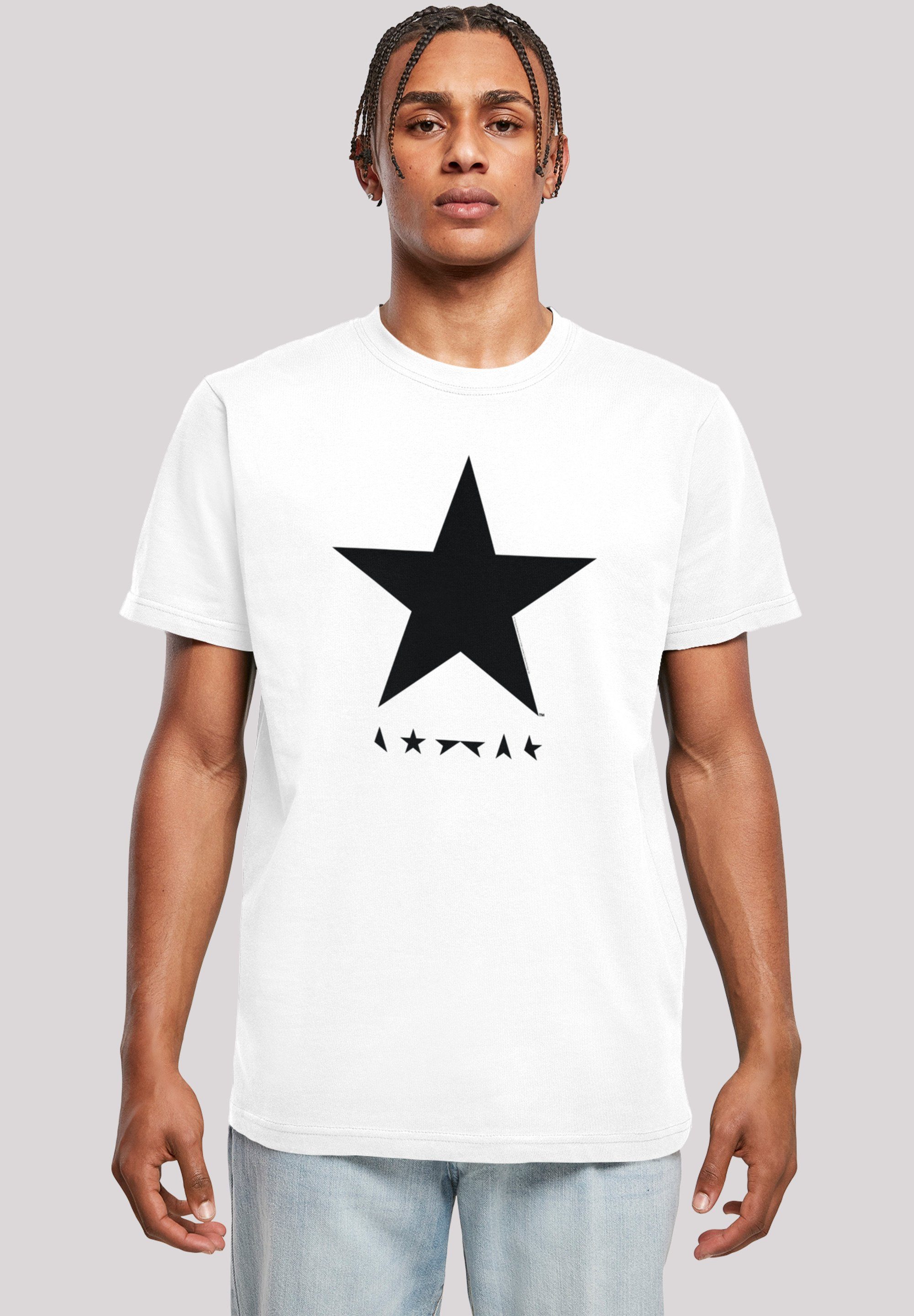 F4NT4STIC T-Shirt David Logo Print weiß Bowie Star