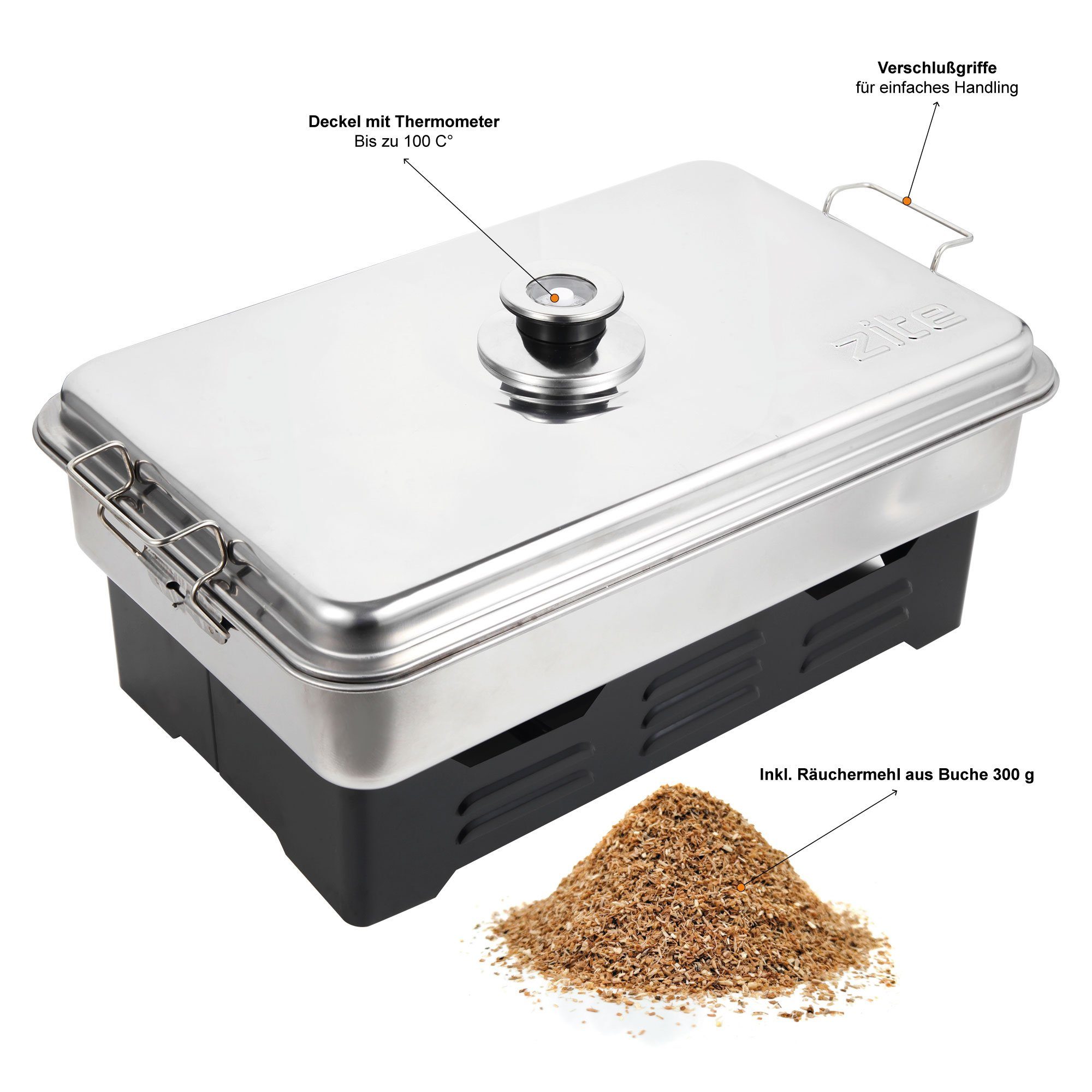 Zite Räucherofen Tischräucherofen Set - Einfache Handhabung & Authentischer Geschmack