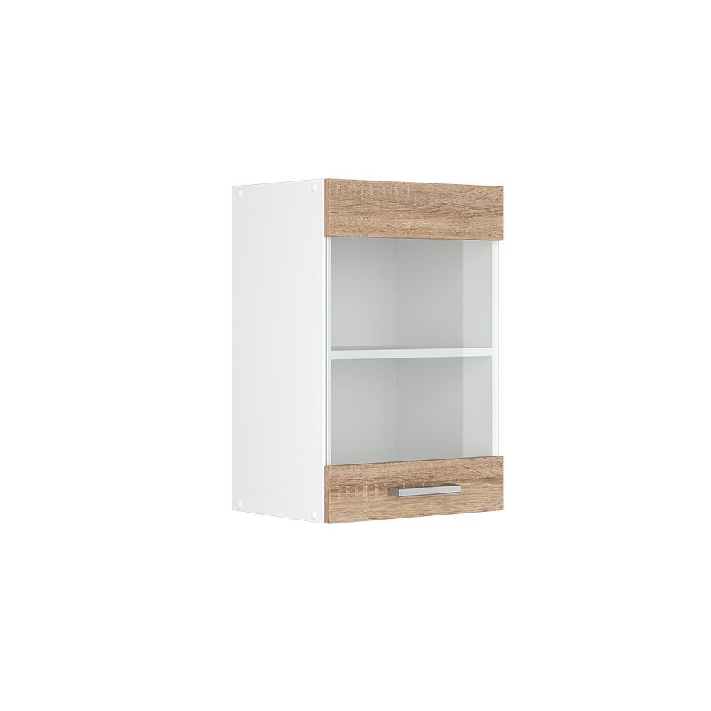 Vicco Glashängeschrank R-Line, Sonoma/Weiß, 40 cm günstig online kaufen