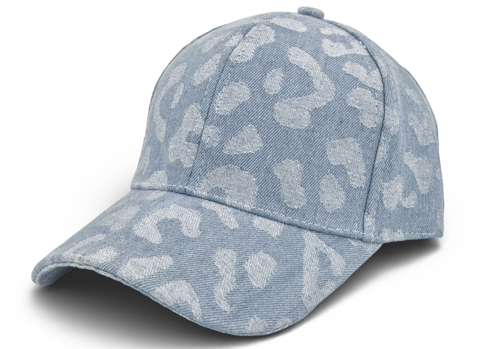 styleBREAKER Baseball Cap Baseball Cap Jeans Leo Muster (1-St)