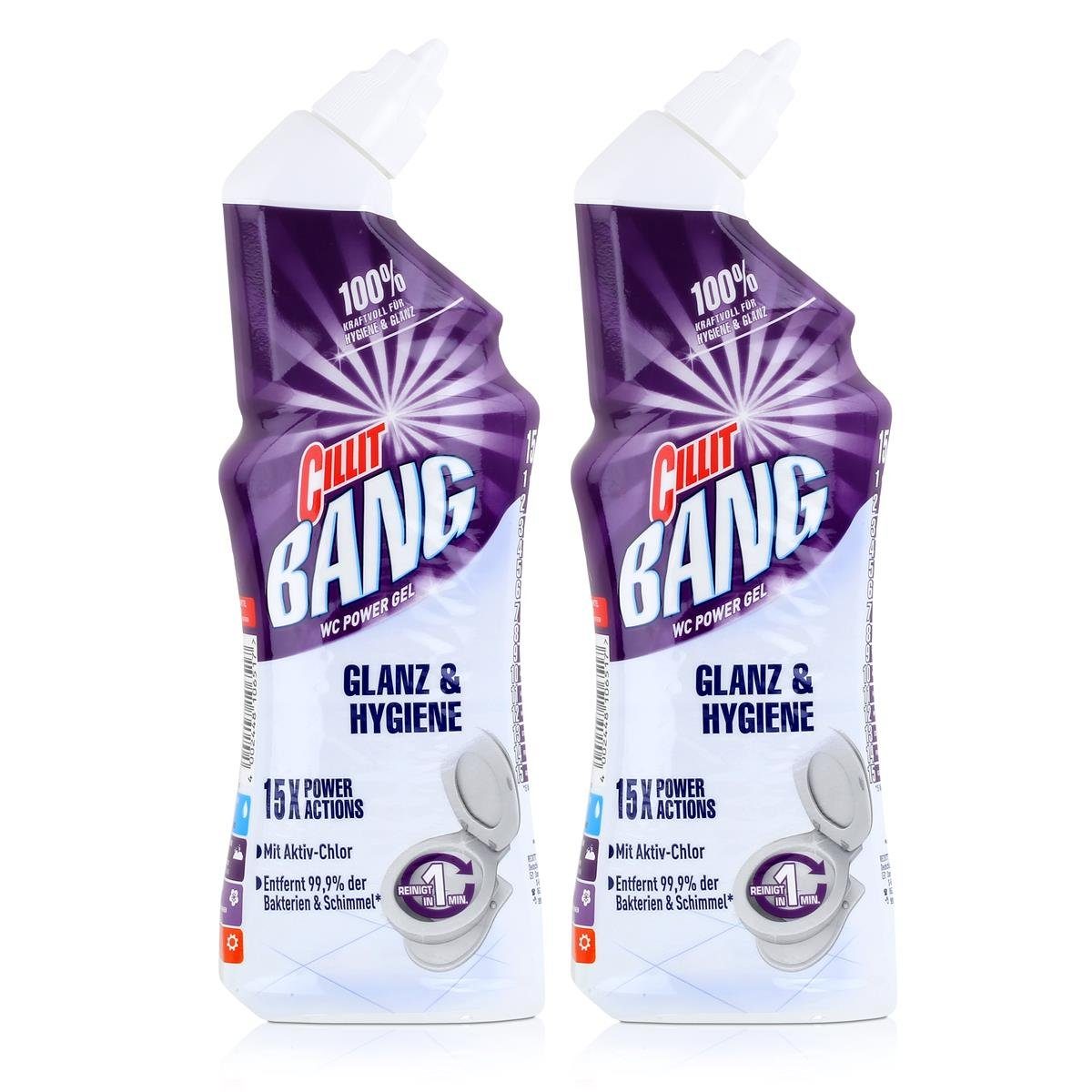 CILLIT BANG Cillit Bang WC Power Gel Glanz & Hygiene 750ml - WC-Reiniger (2er Pack WC-Reiniger