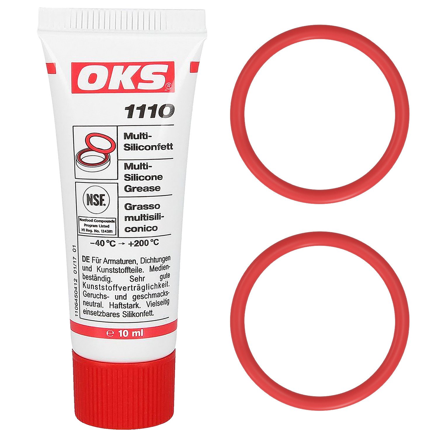 VIOKS Dichtungsring 2x O-Ring 40mmØ Ersatz für Philips Saeco 996530013522 + Silikonfett, für Brühgruppen in Kaffeevollautomaten