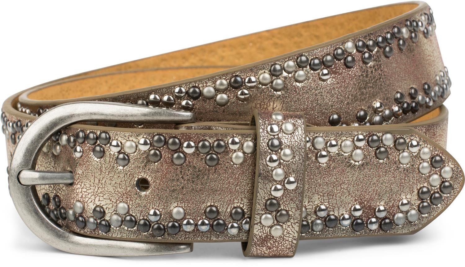 styleBREAKER Ремни с заклепками Ремни mit kleinen Nieten (1-St)