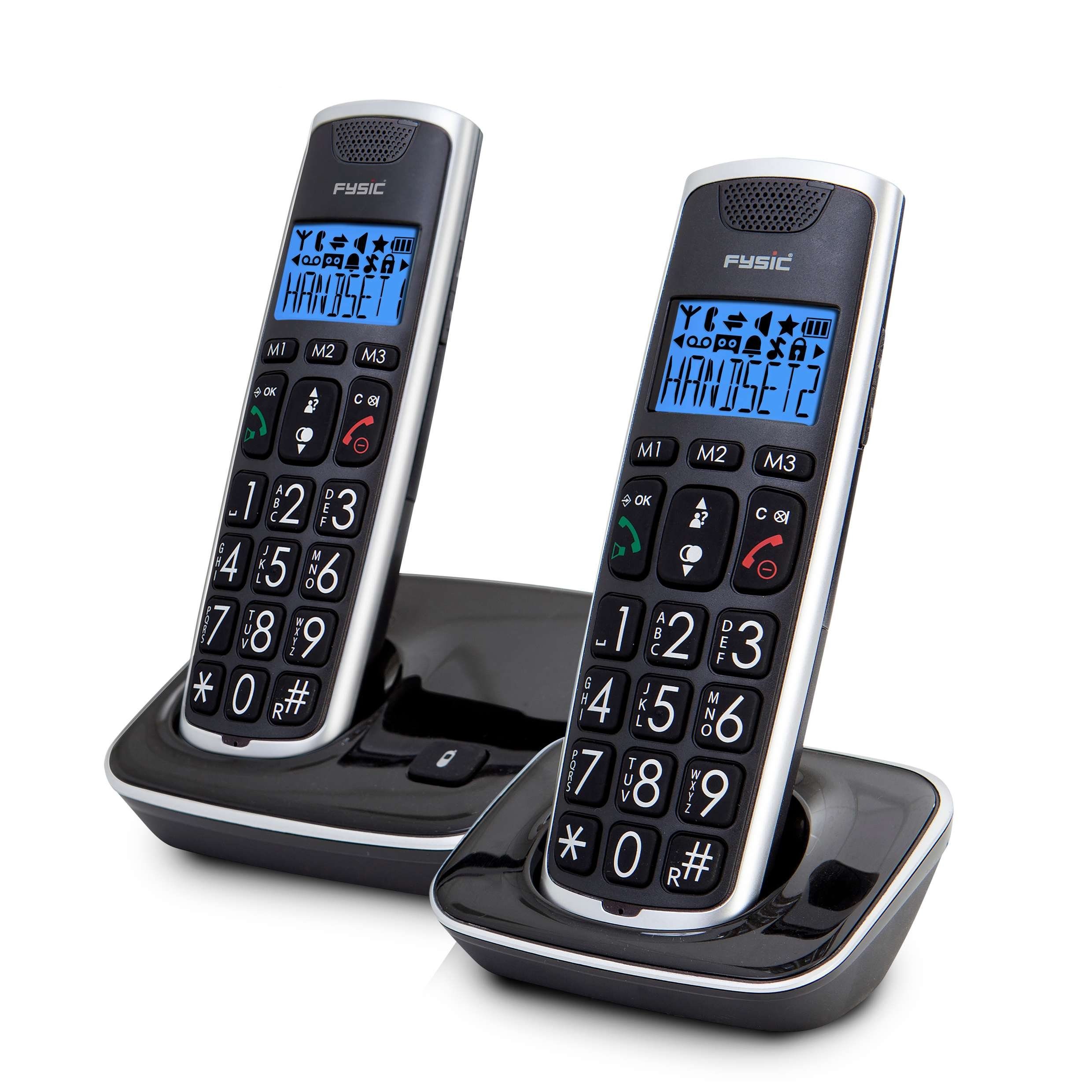 DECT-Telefon Fysic großes 2, FX-6020 Hörgerätkompatibel, Display) Schnurloses große (Mobilteile: Tasten,