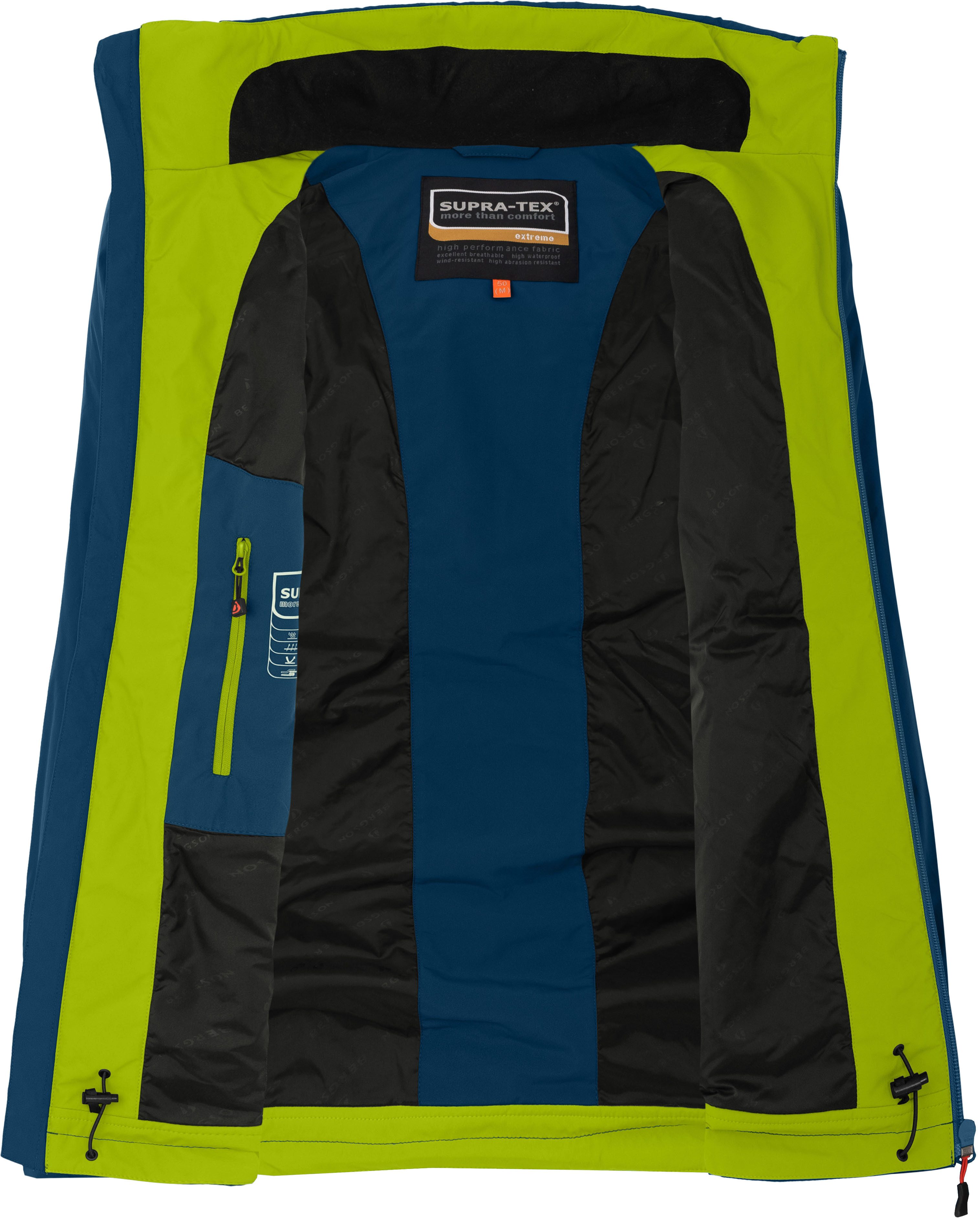 Bergson Regenjacke TALLMOS 3in1 Doppeljacke Herren Regenjacke, Fleece Innenjacke, 20000 mm Wassersäule, Normalgrö