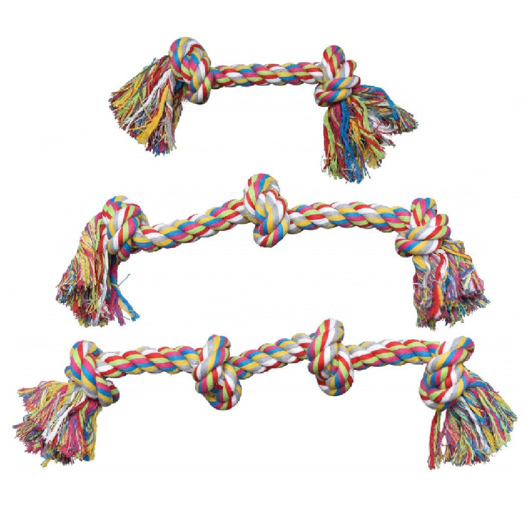 Tier-Beschäftigungsspielzeug Baumwollknoten Zahnknoten Knotenseil Hundespielzeug Knochen Knoten