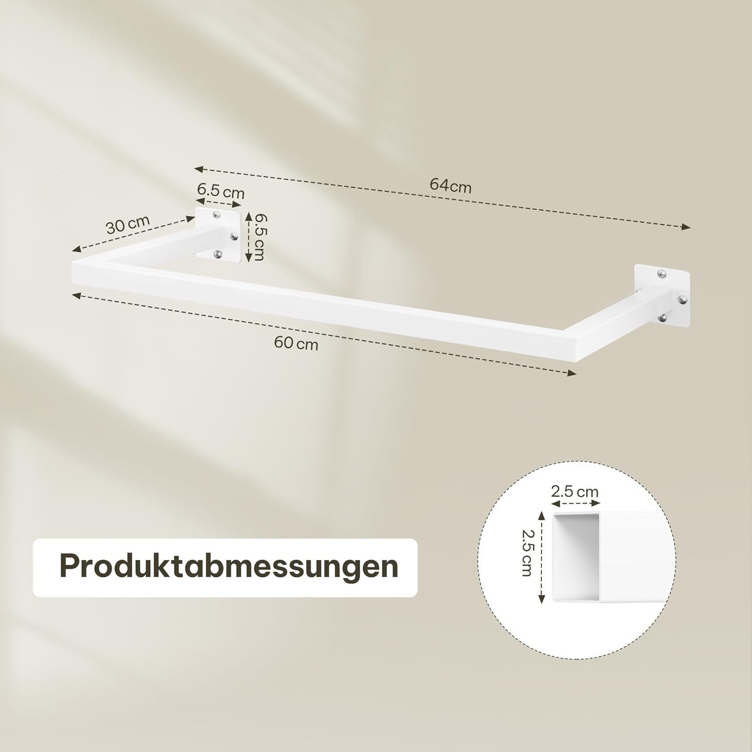 EUGAD Kleiderstange (1 St), Wand Rechteck, günstig online kaufen
